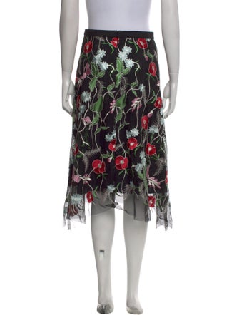 Eva Franco Floral Print Knee-Length Skirt