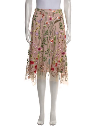 Eva Franco Floral Print Knee-Length Skirt