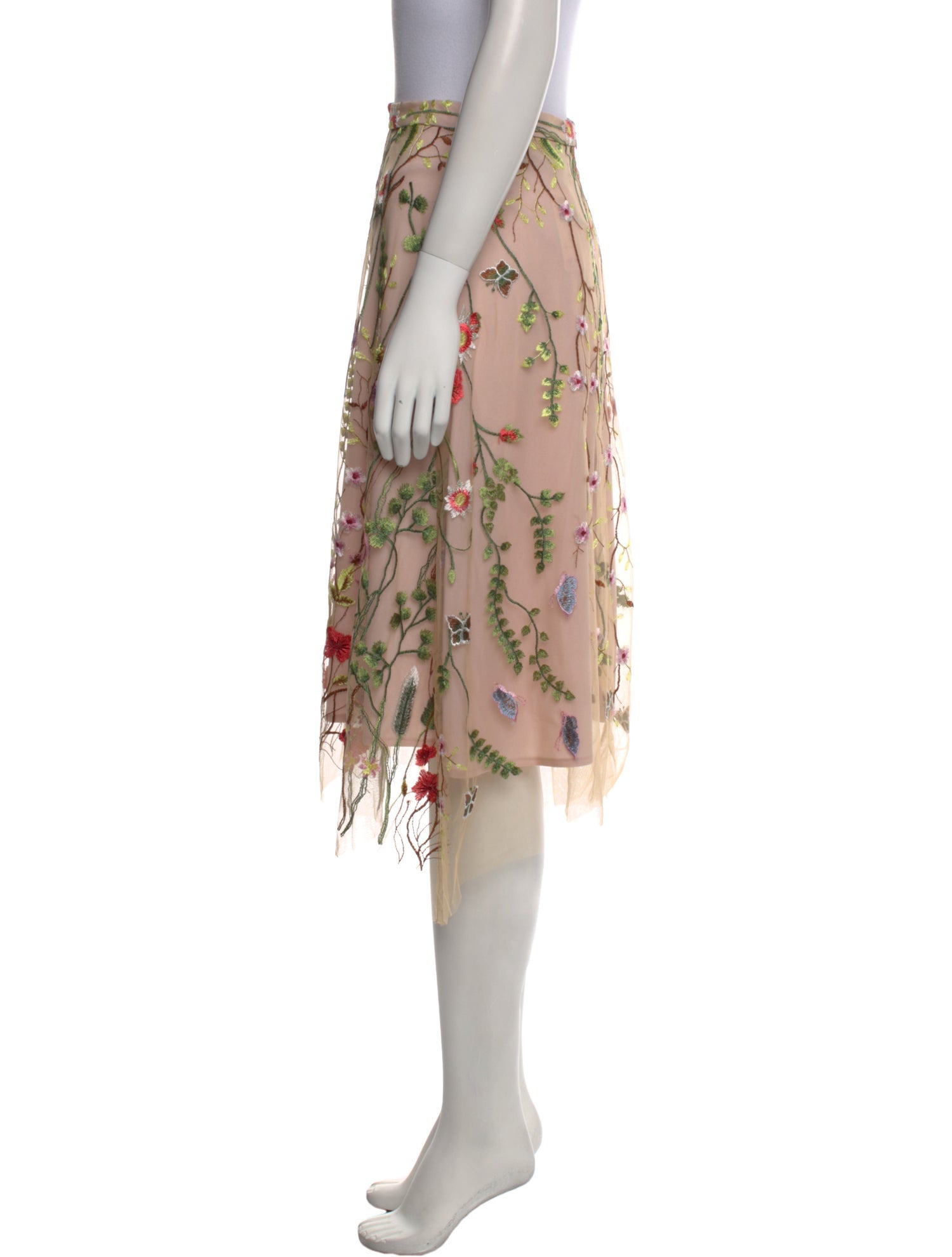 Eva Franco Floral Print Knee-Length Skirt