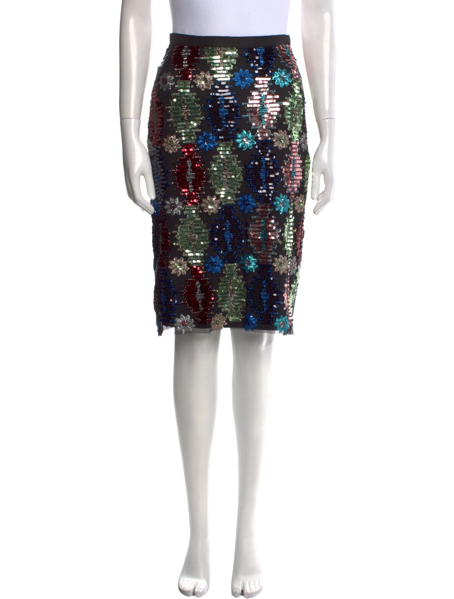 Eva Franco Patterned Knee-Length Skirt w/ Tags