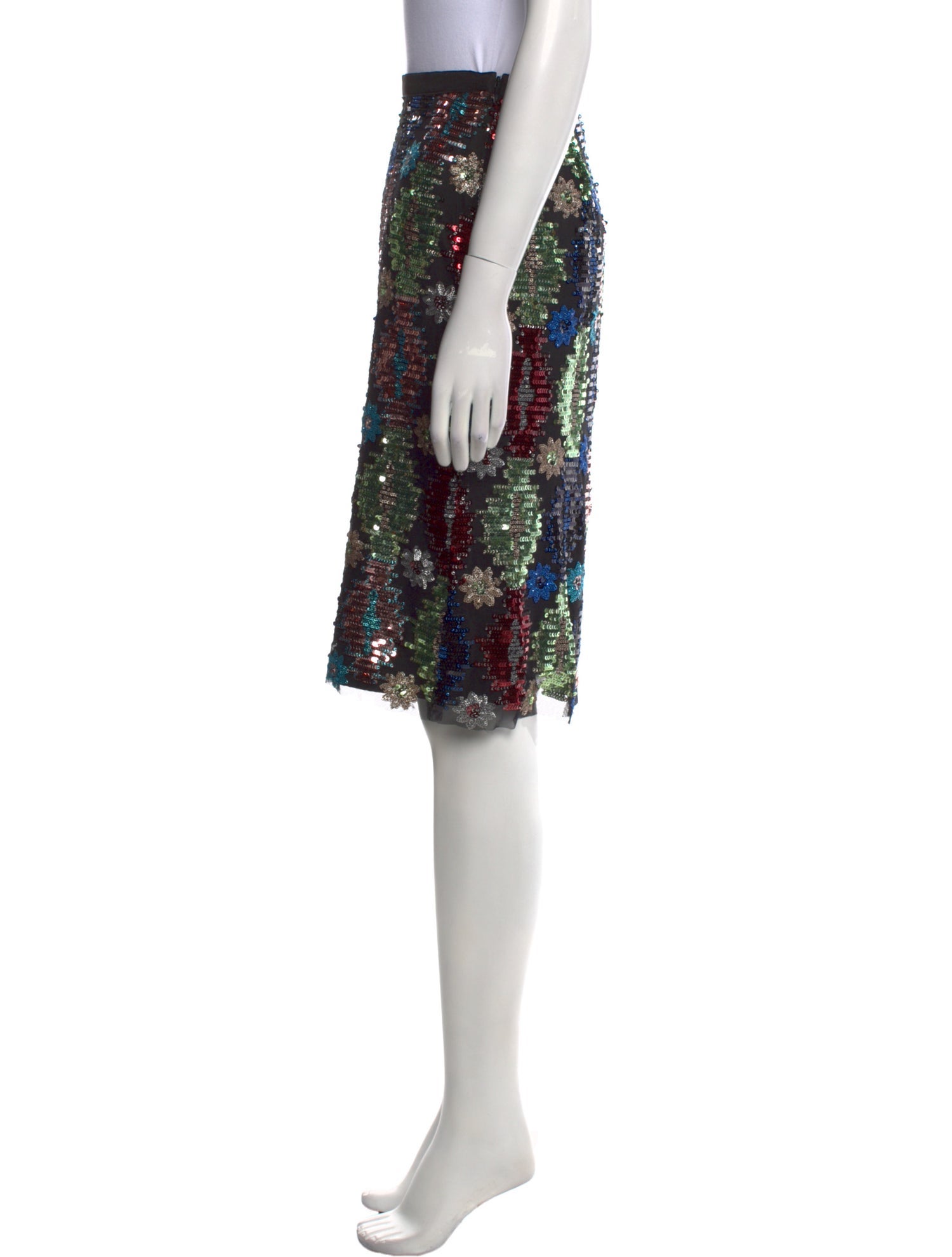 Eva Franco Patterned Knee-Length Skirt w/ Tags