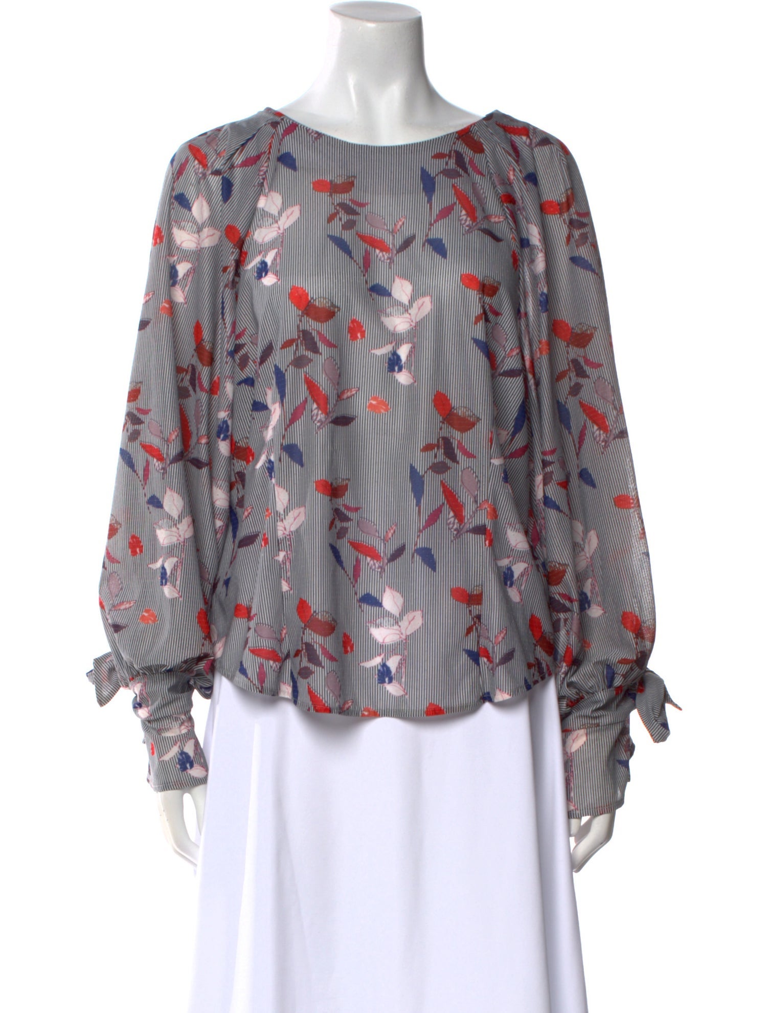 Eva Franco Printed Bateau Neckline Blouse