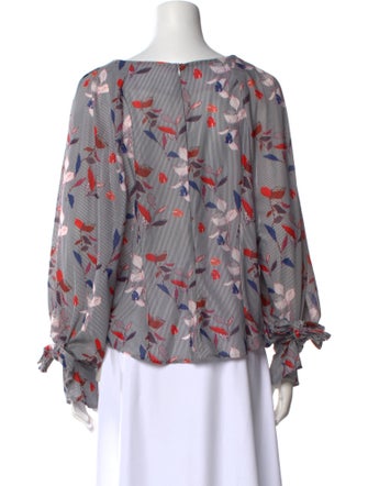 Eva Franco Printed Bateau Neckline Blouse
