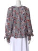 Eva Franco Printed Bateau Neckline Blouse