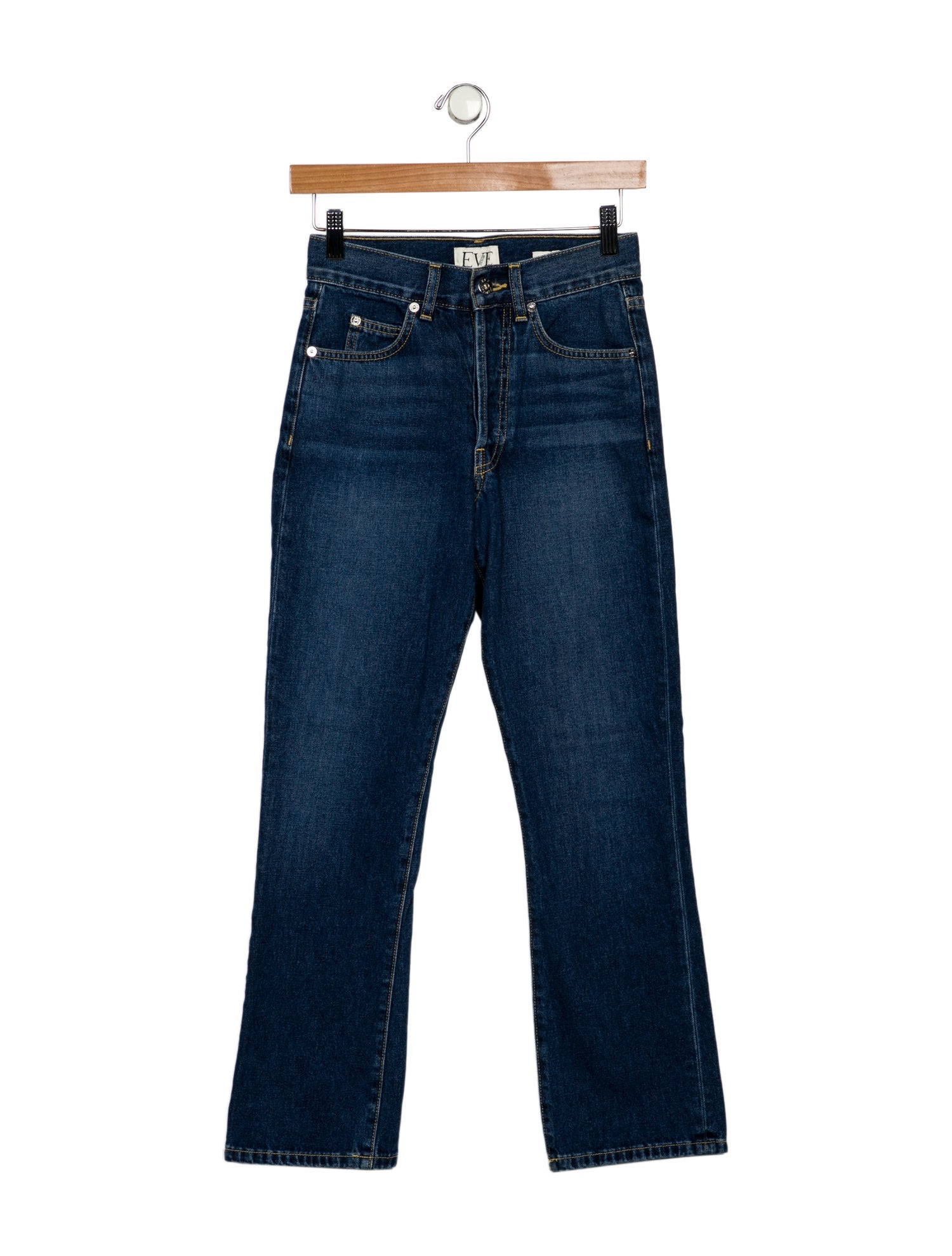 Eve Denim Mid-Rise Straight Leg Jeans