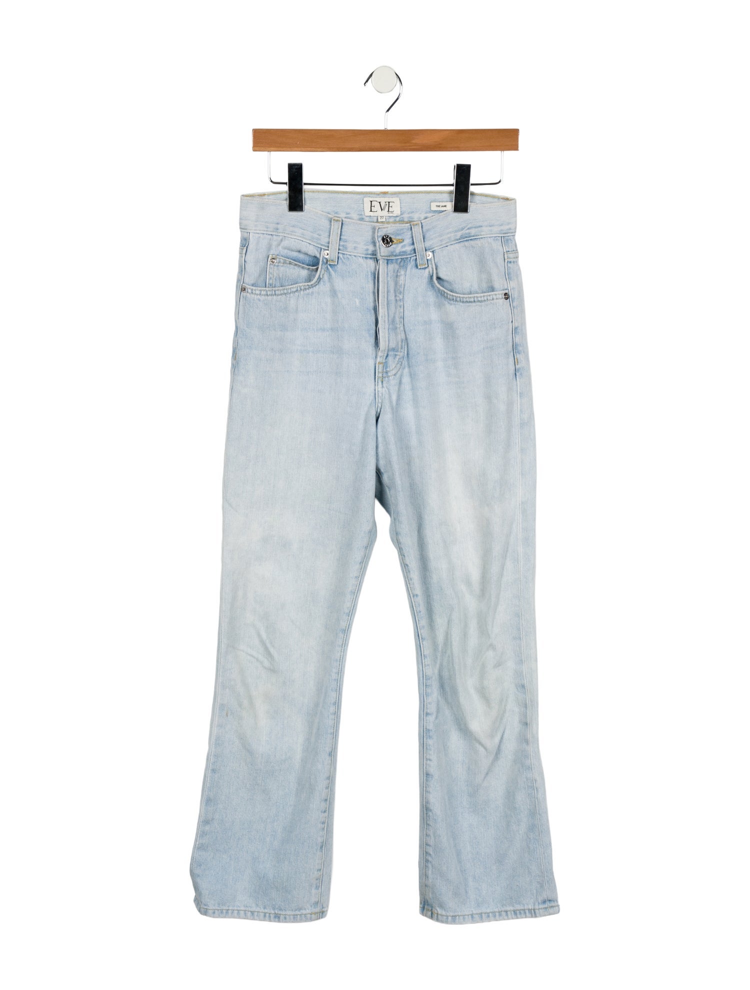 Eve Denim High-Rise Straight Leg Jeans