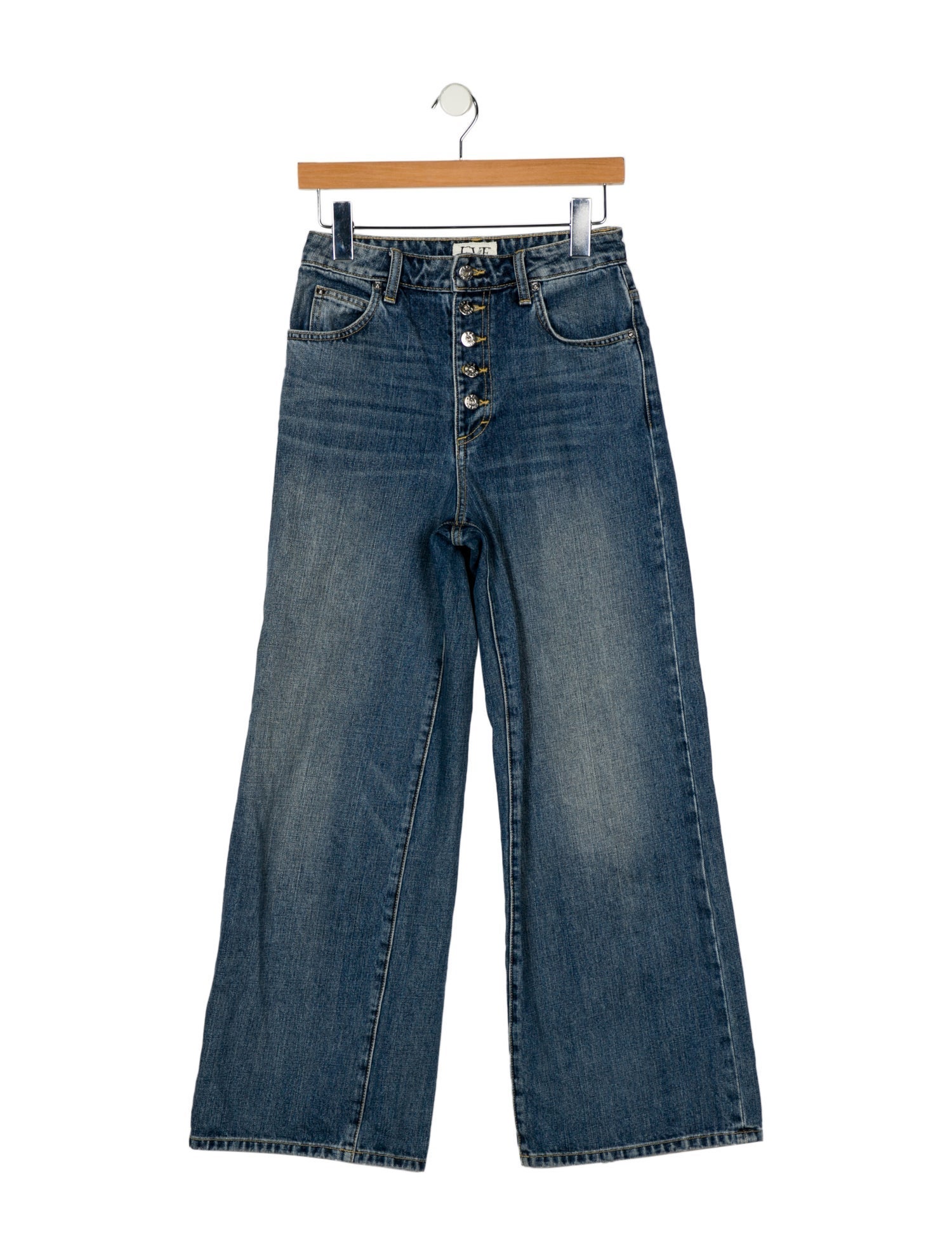 Eve Denim High-Rise Wide Leg Jeans