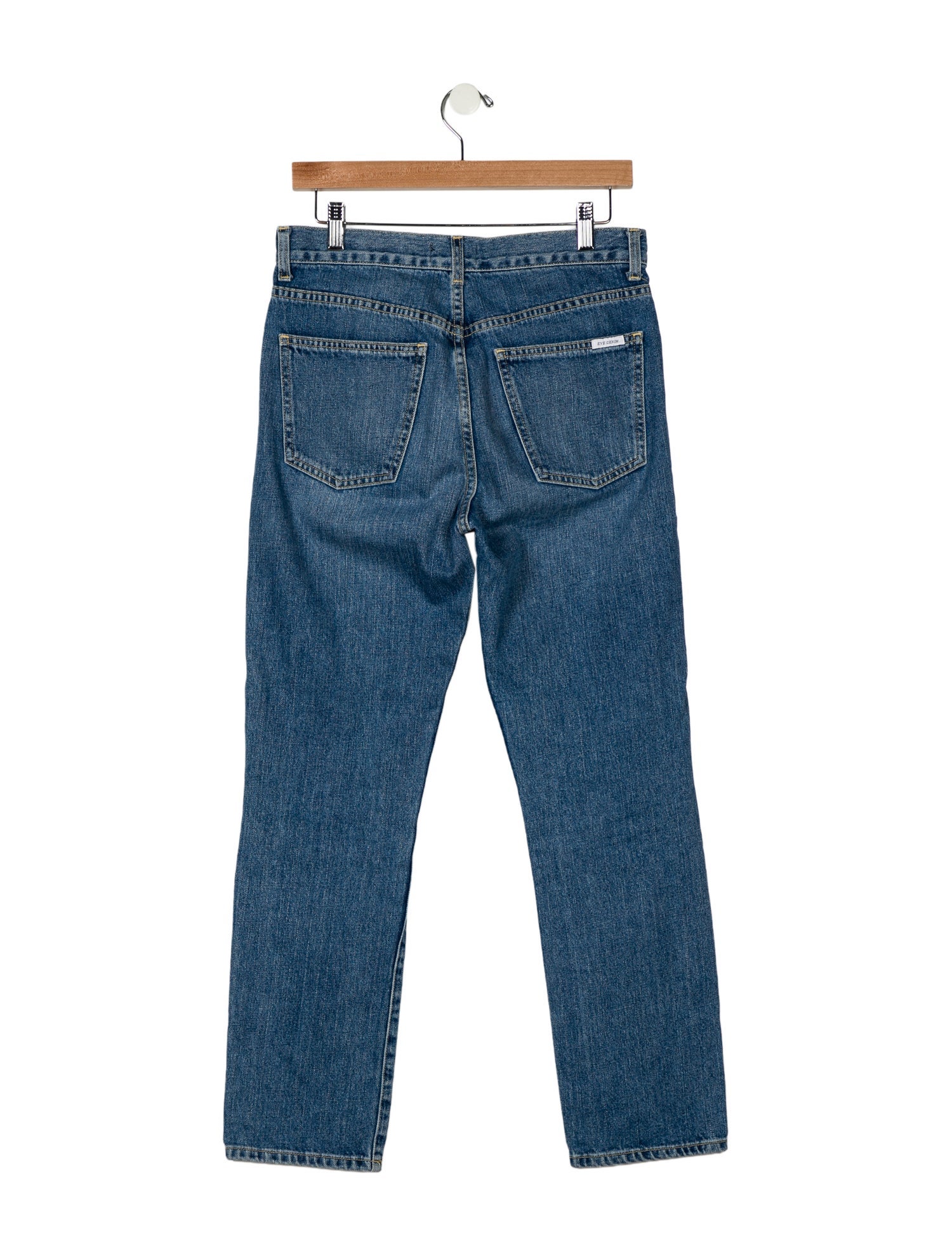 Eve Denim Mid-Rise Straight Leg Jeans