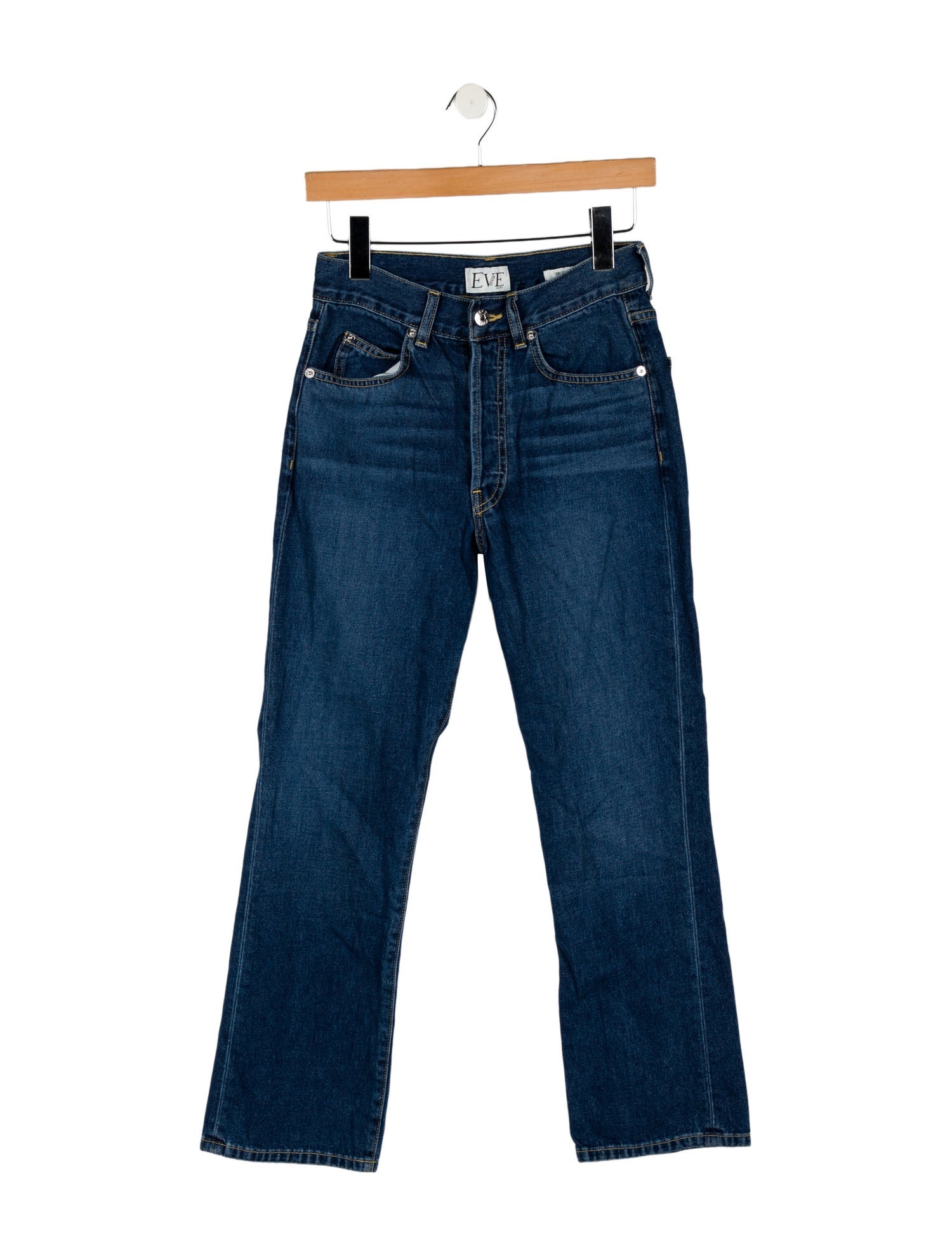 Eve Denim Mid-Rise Straight Leg Jeans