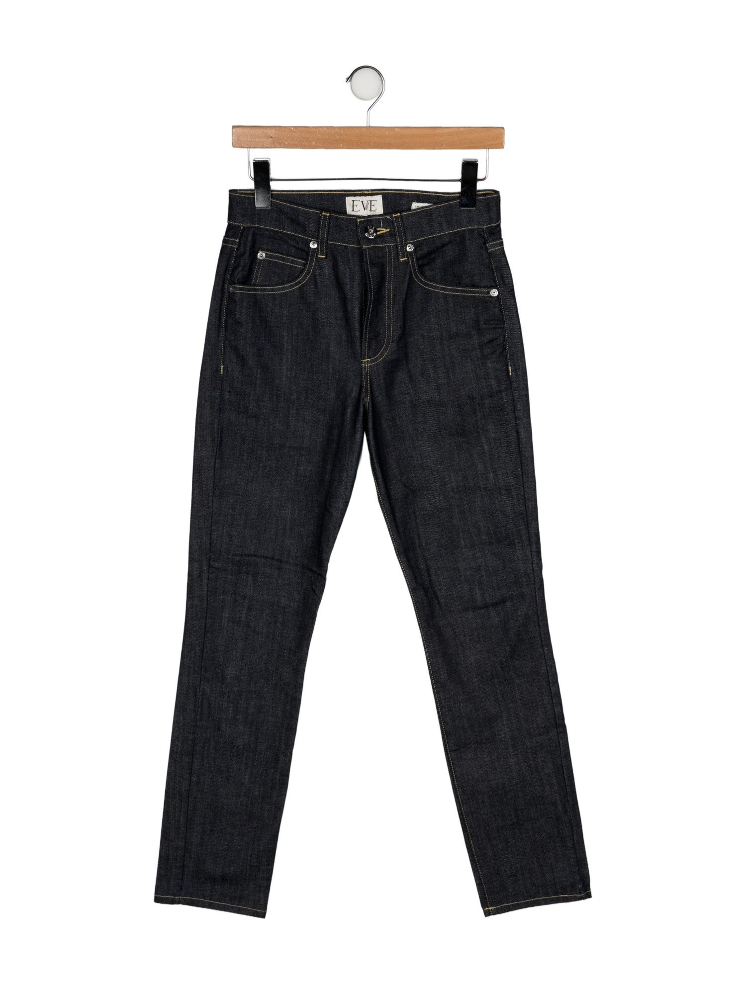 Eve Denim Mid-Rise Straight Leg Jeans