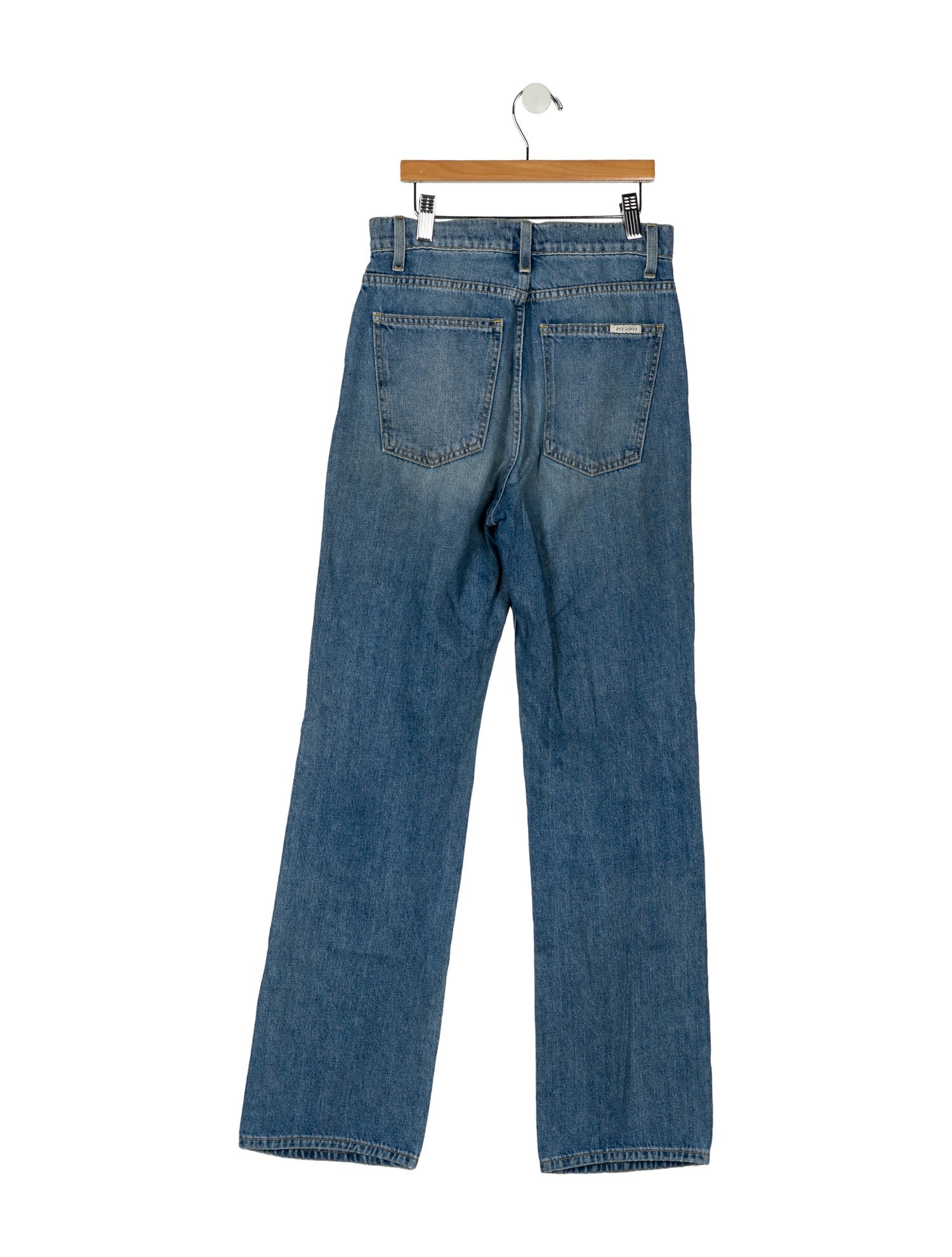 Eve Denim High-Rise Straight Leg Jeans