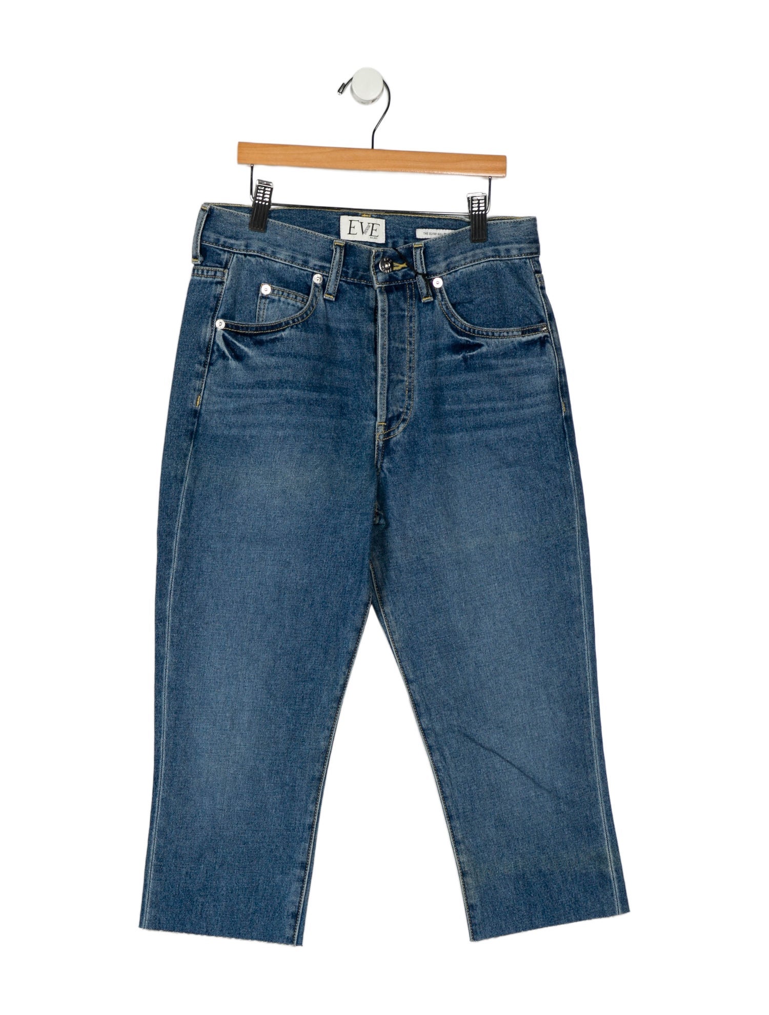 Eve Denim Mid-Rise Straight Leg Jeans w/ Tags