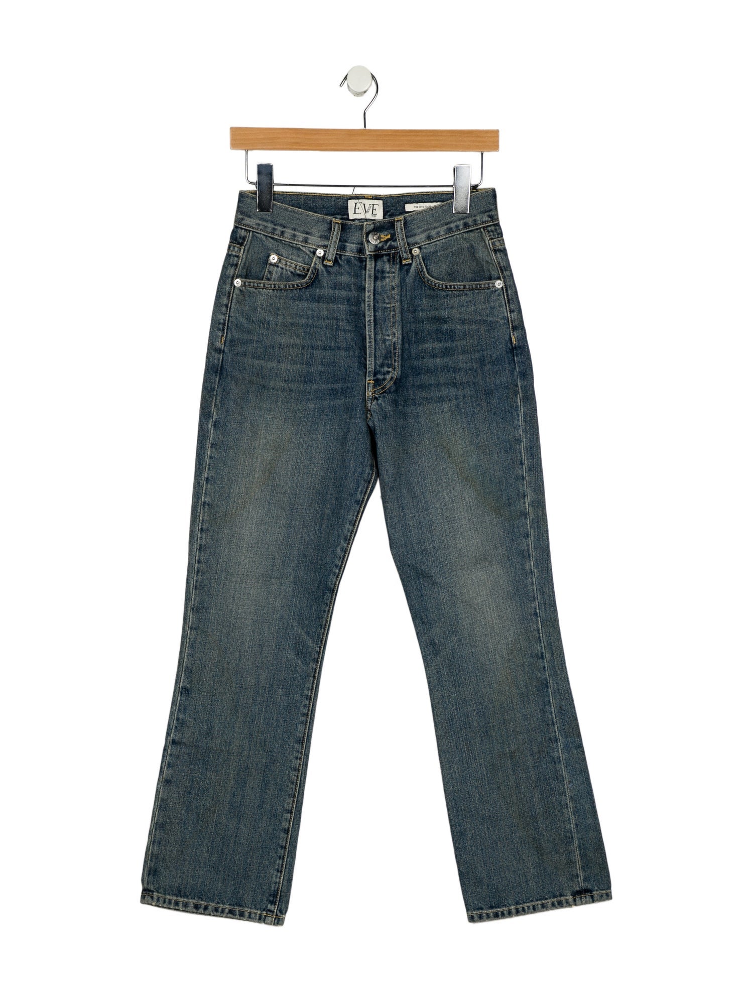 Eve Denim High-Rise Straight Leg Jeans
