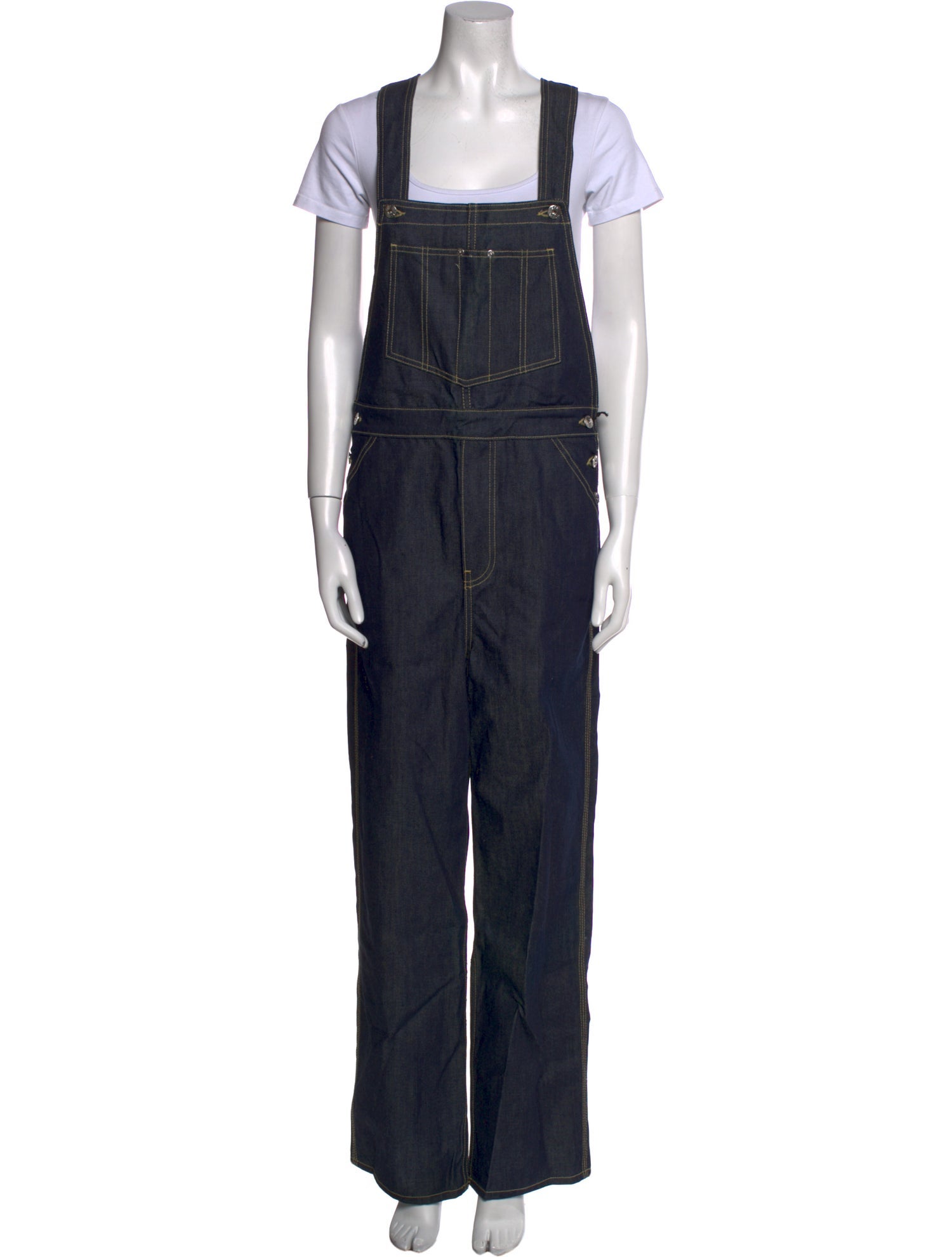 Eve Denim Square Neckline Jumpsuit w/ Tags