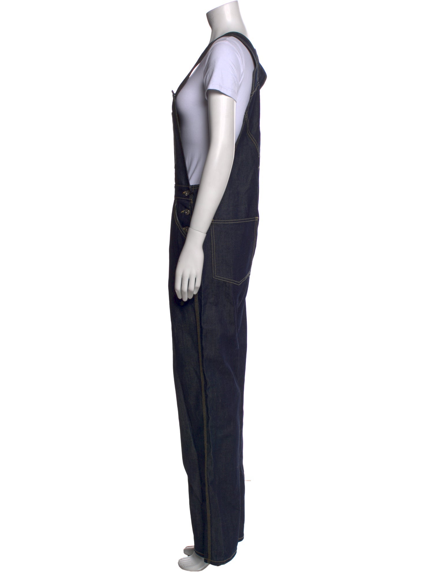 Eve Denim Square Neckline Jumpsuit w/ Tags