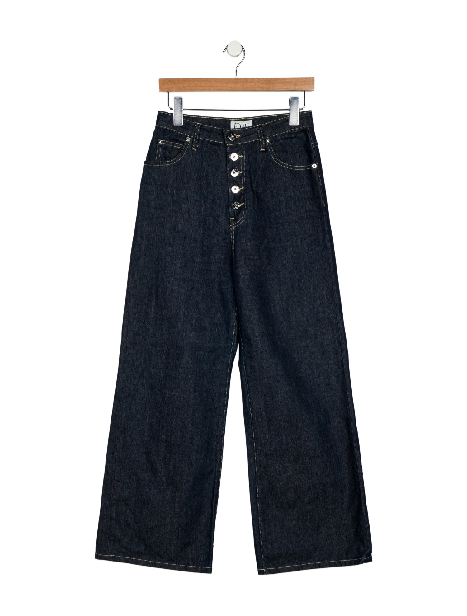 Eve Denim High-Rise Wide Leg Jeans