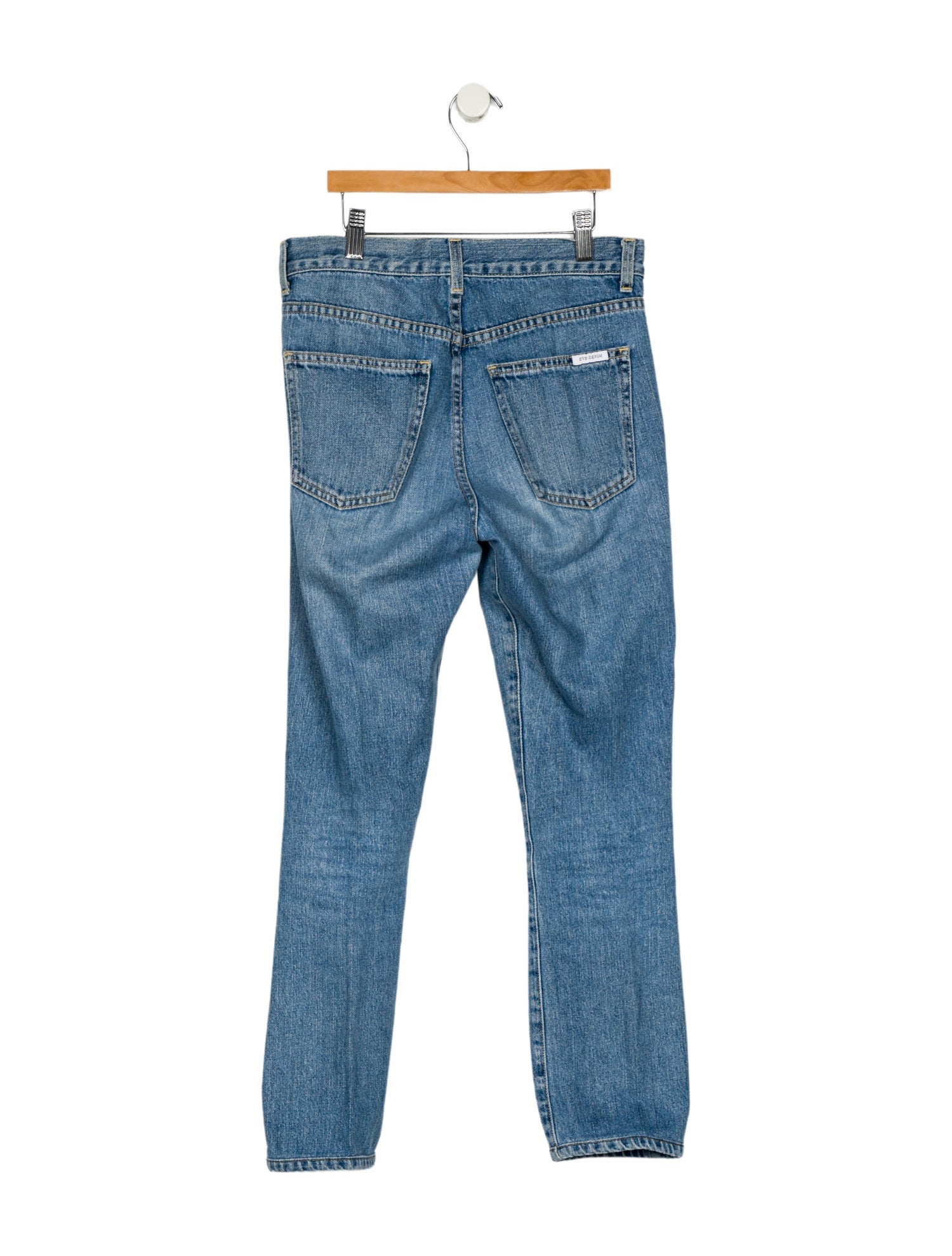 Eve Denim Mid-Rise Straight Leg Jeans