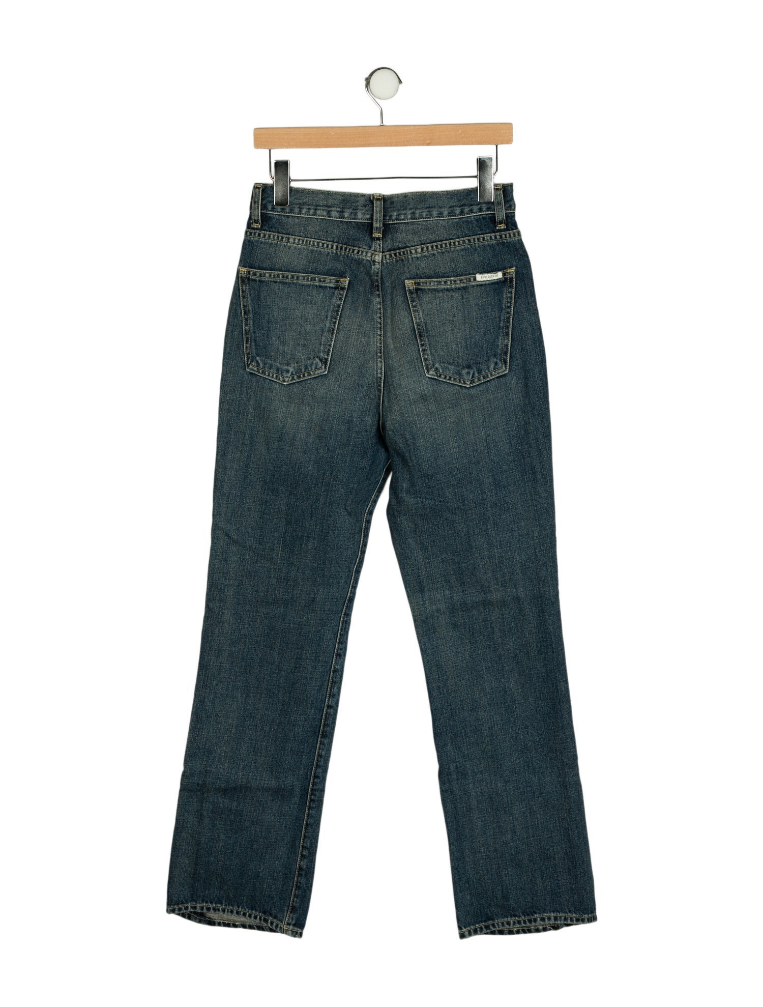 Eve Denim High-Rise Straight Leg Jeans