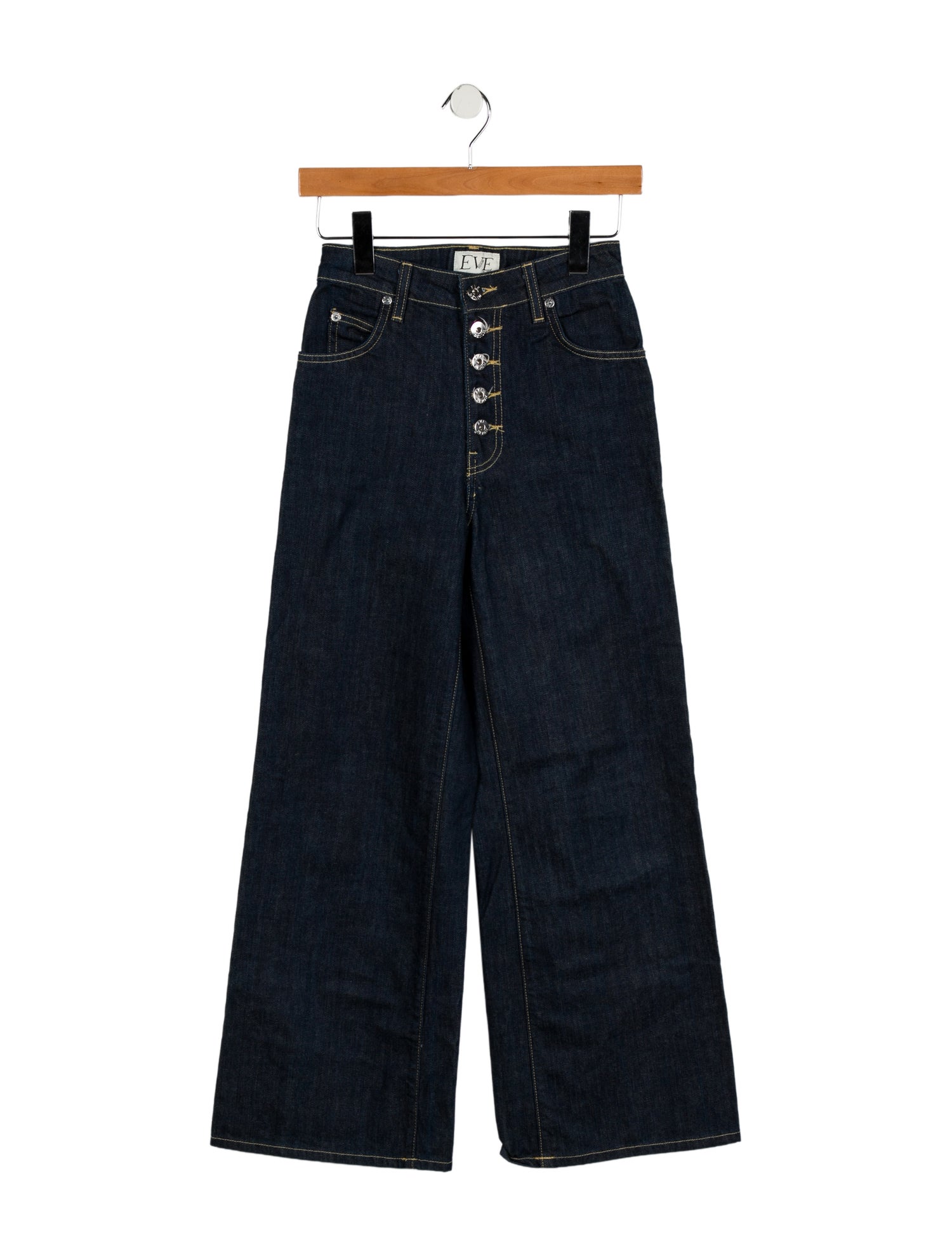 Eve Denim High-Rise Wide Leg Jeans