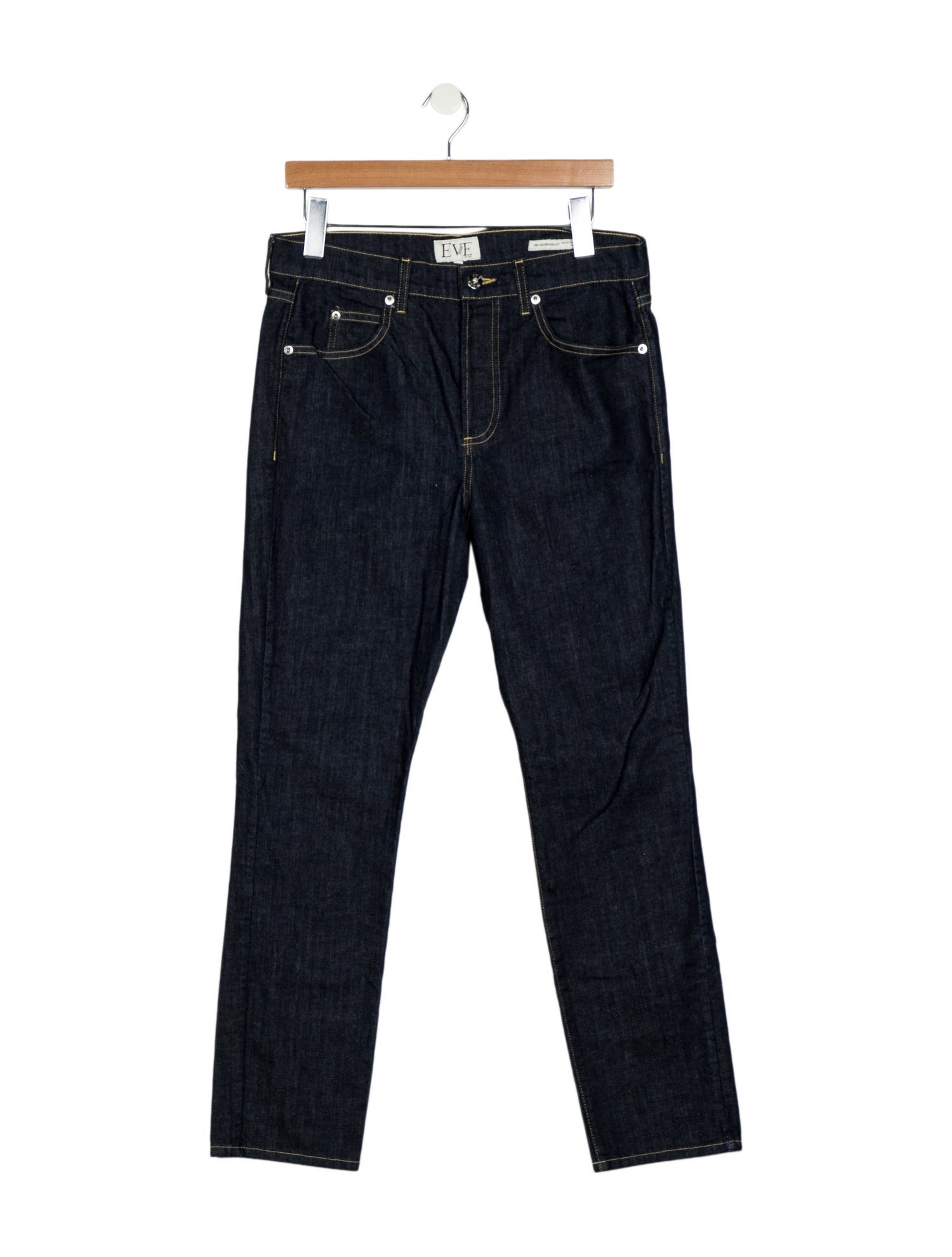 Eve Denim High-Rise Straight Leg Jeans