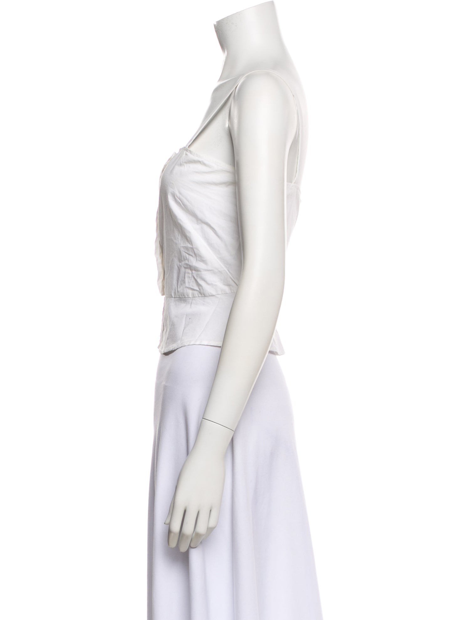 Eve Denim Square Neckline Sleeveless Top