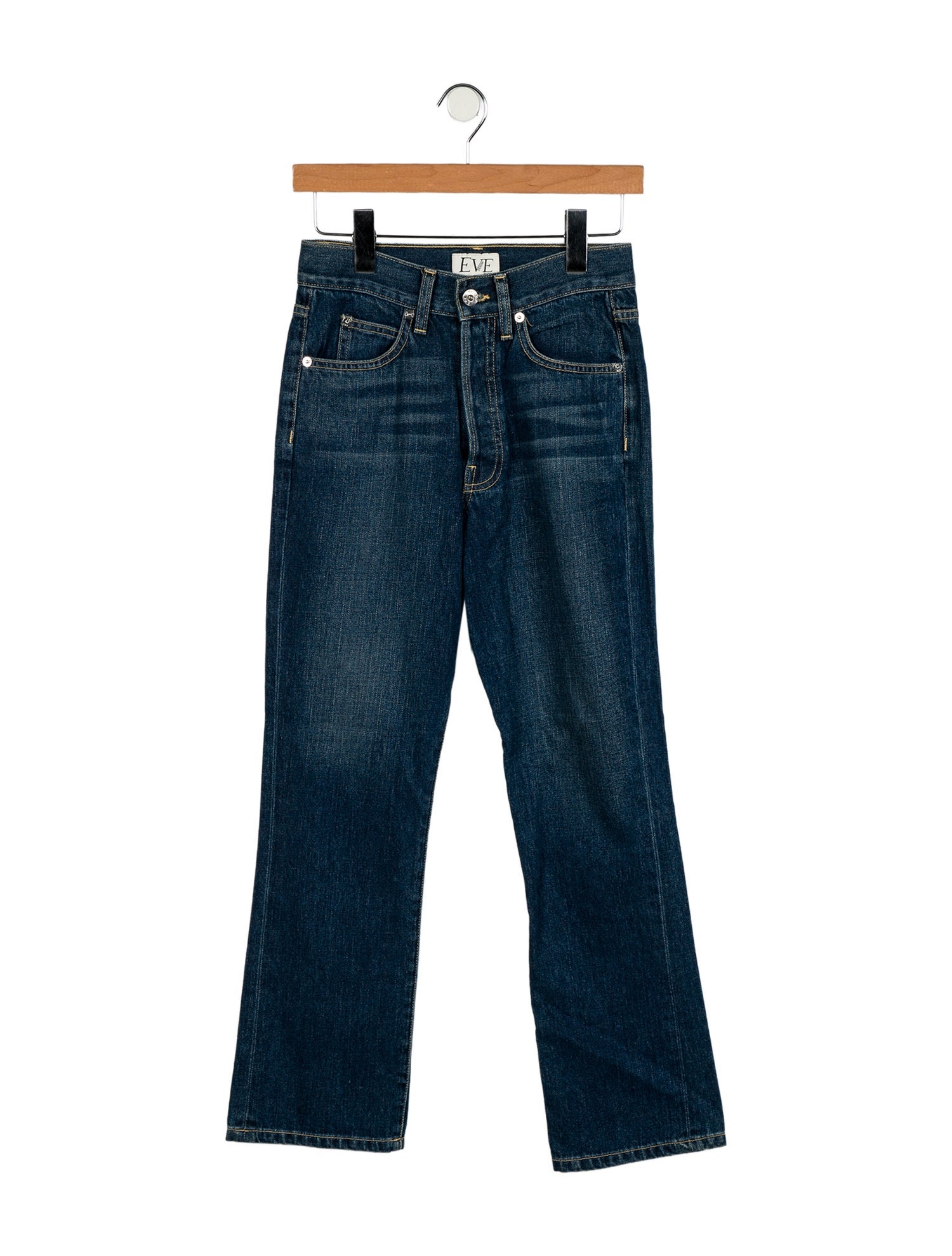 Eve Denim Mid-Rise Straight Leg Jeans