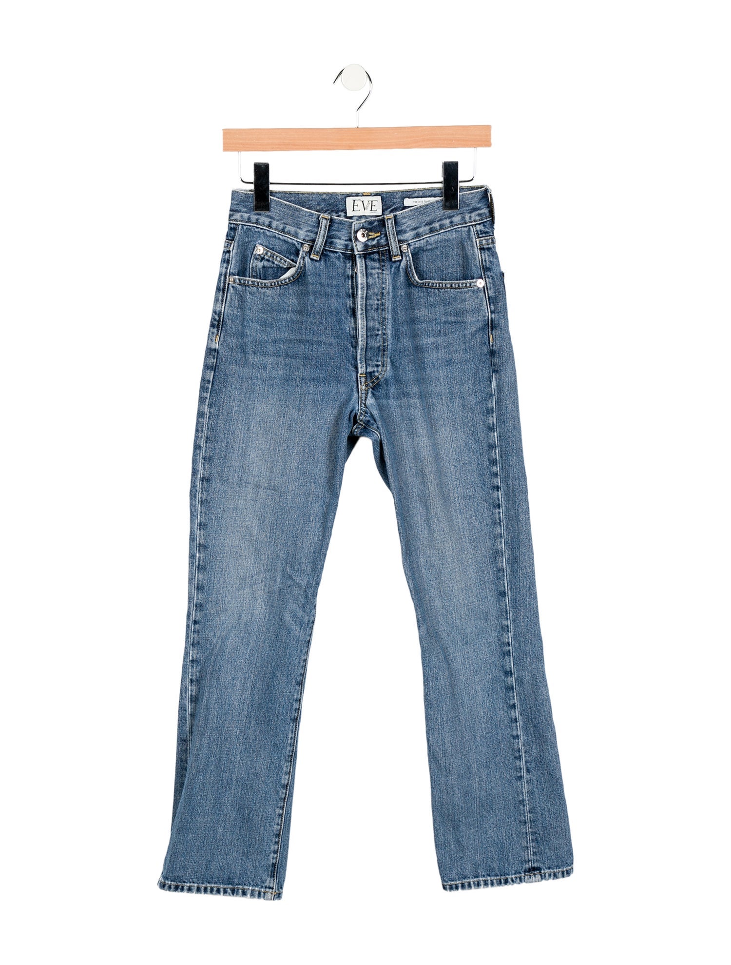 Eve Denim Mid-Rise Straight Leg Jeans