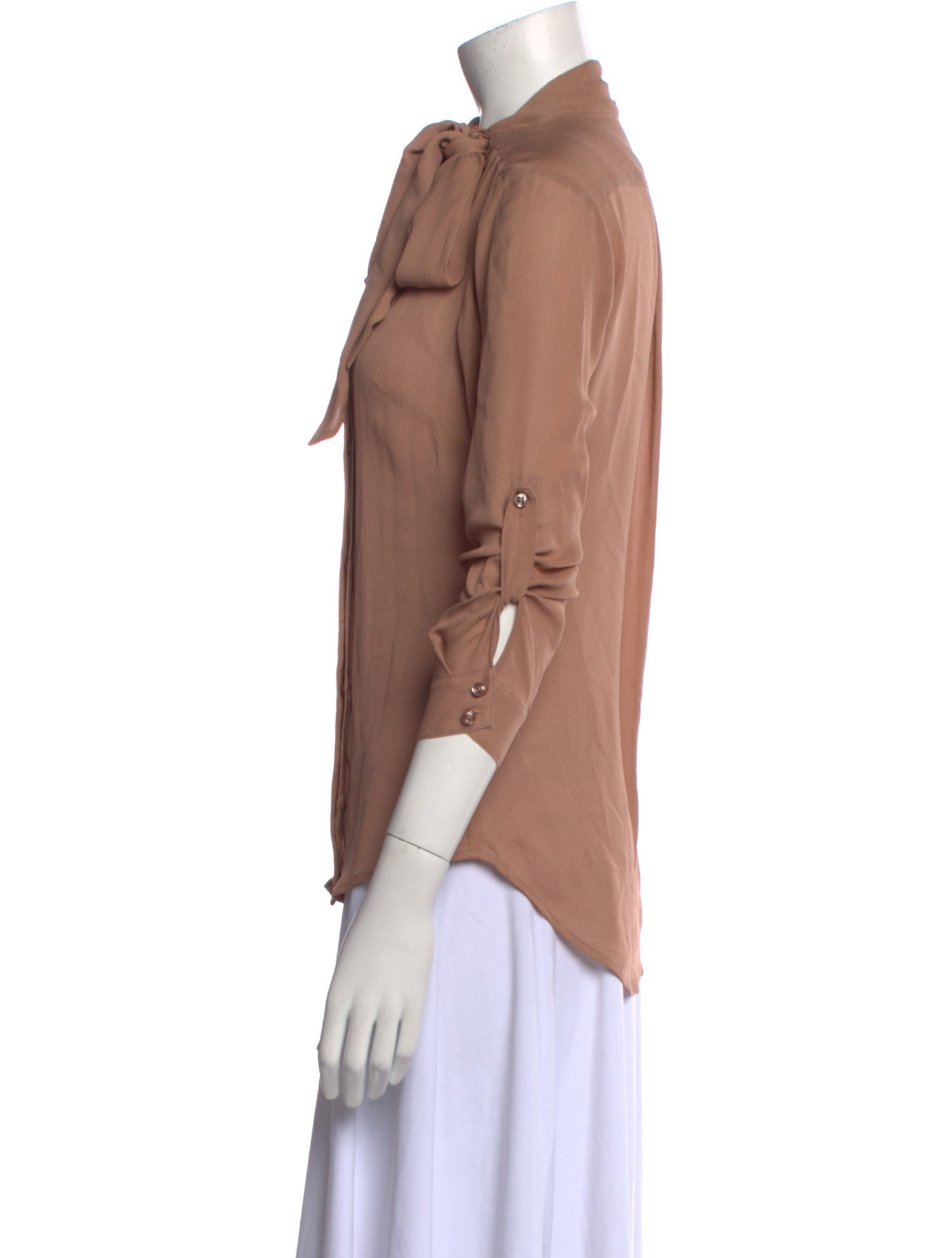 Ever Silk Mock Neck Blouse