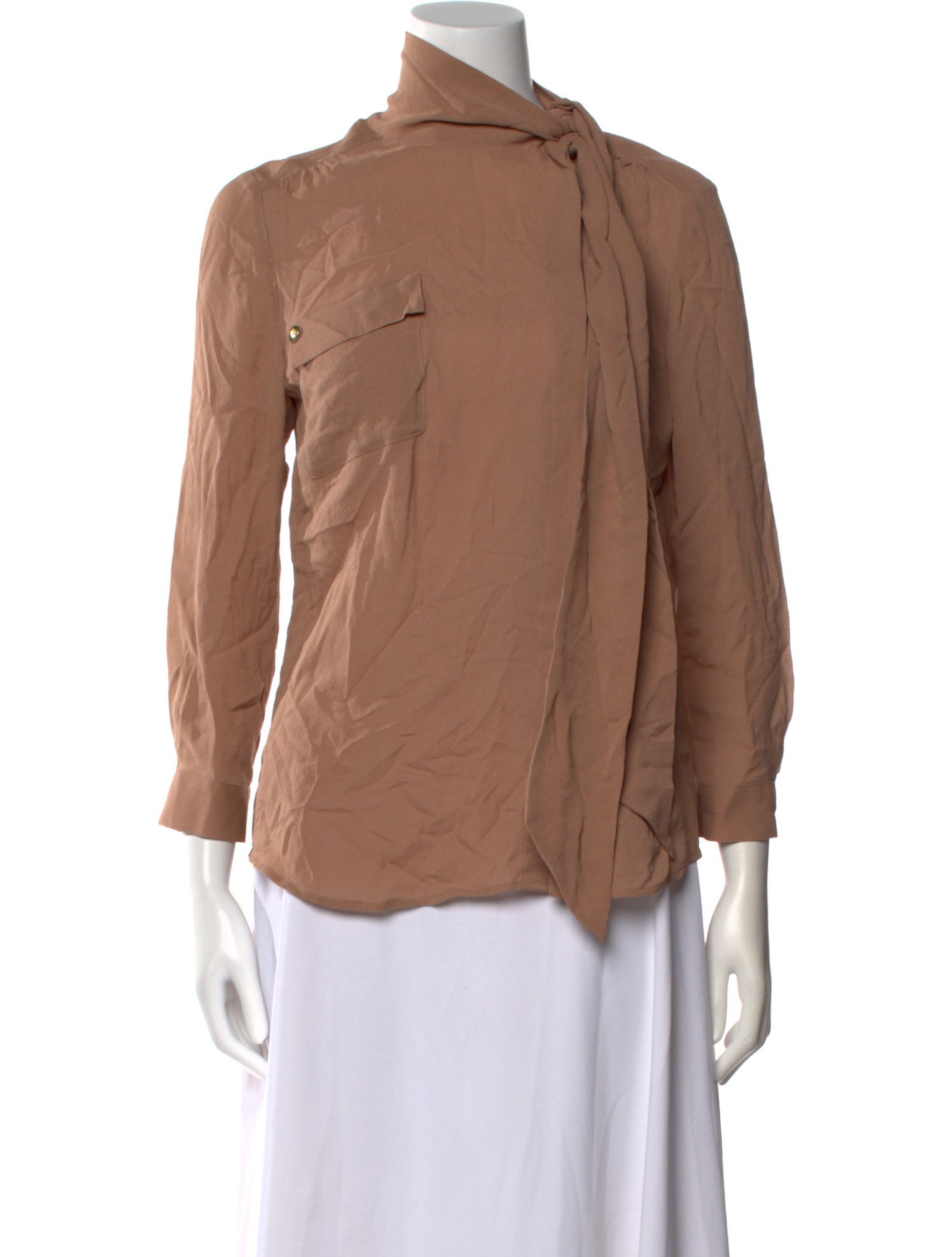 Ever Silk Mock Neck Blouse