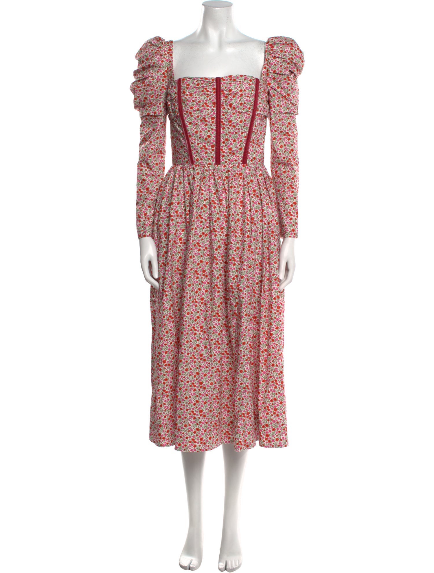 Evi Grintela Floral Print Midi Length Dress