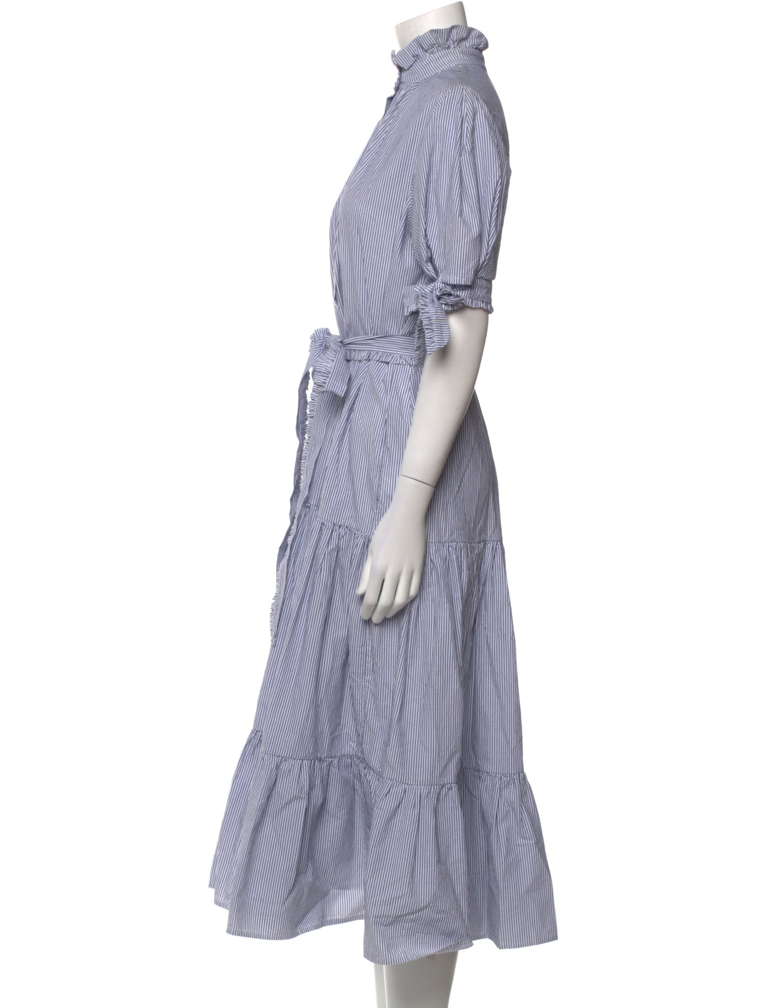 Evi Grintela Striped Midi Length Dress