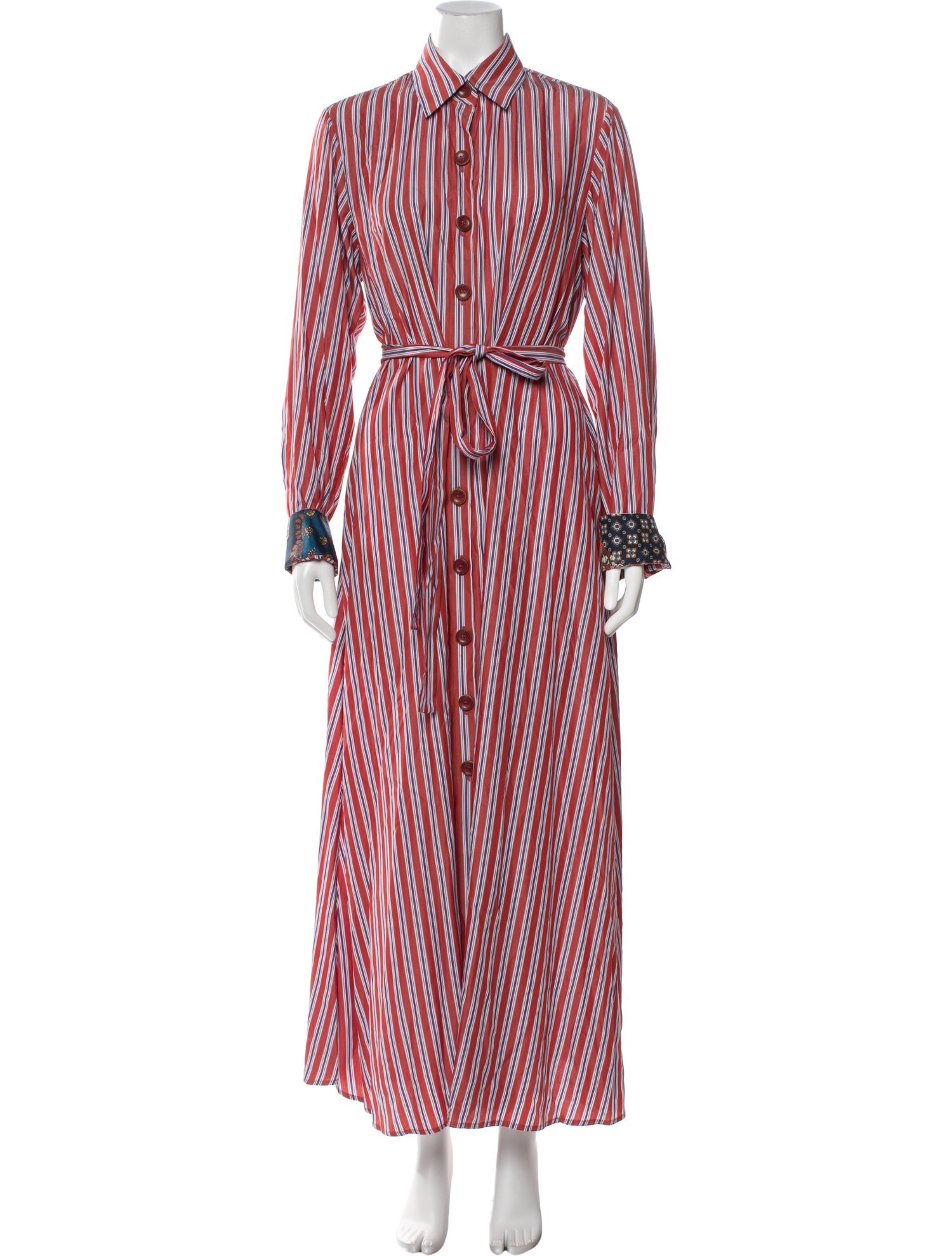 Evi Grintela Striped Long Dress