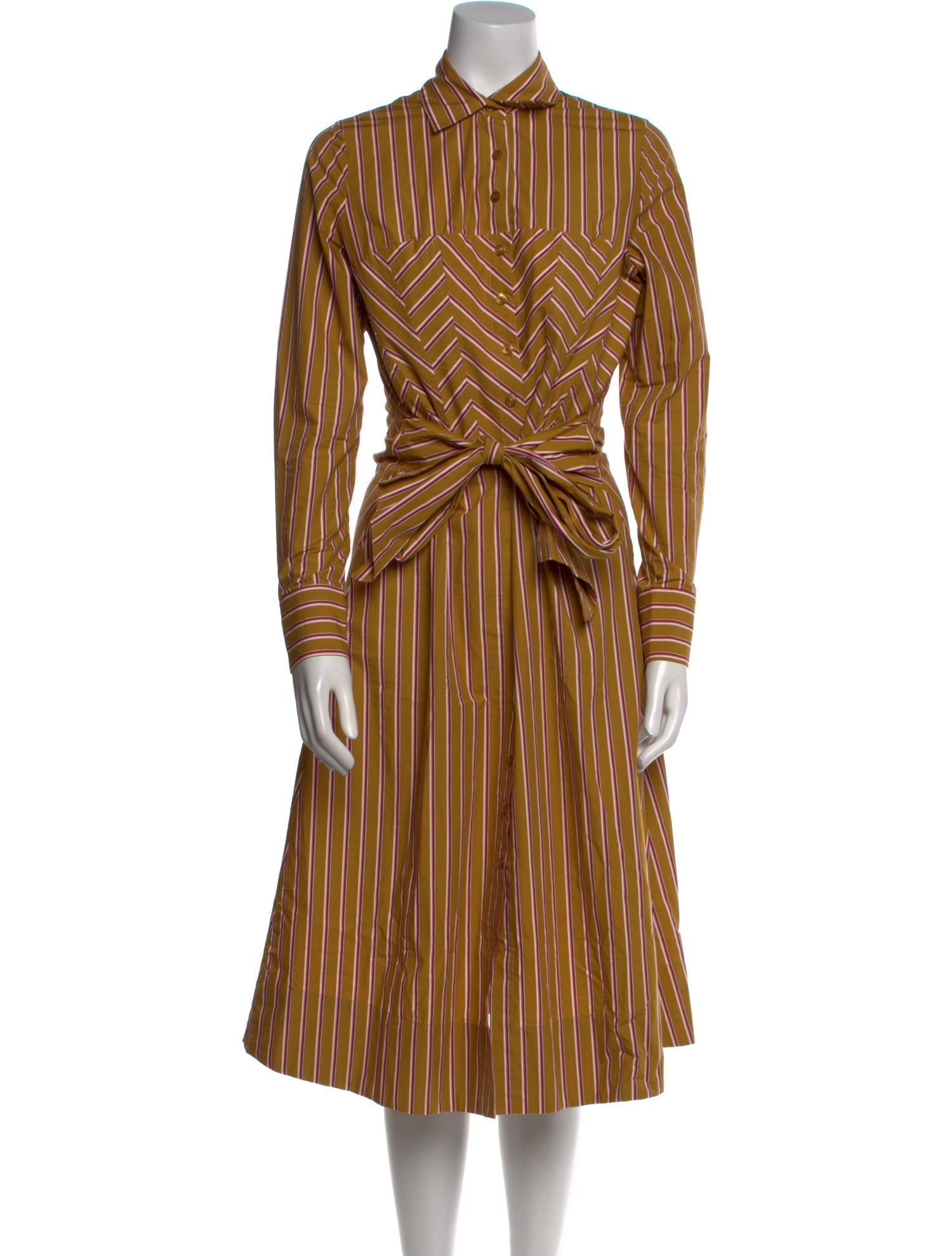 Evi Grintela Striped Midi Length Dress