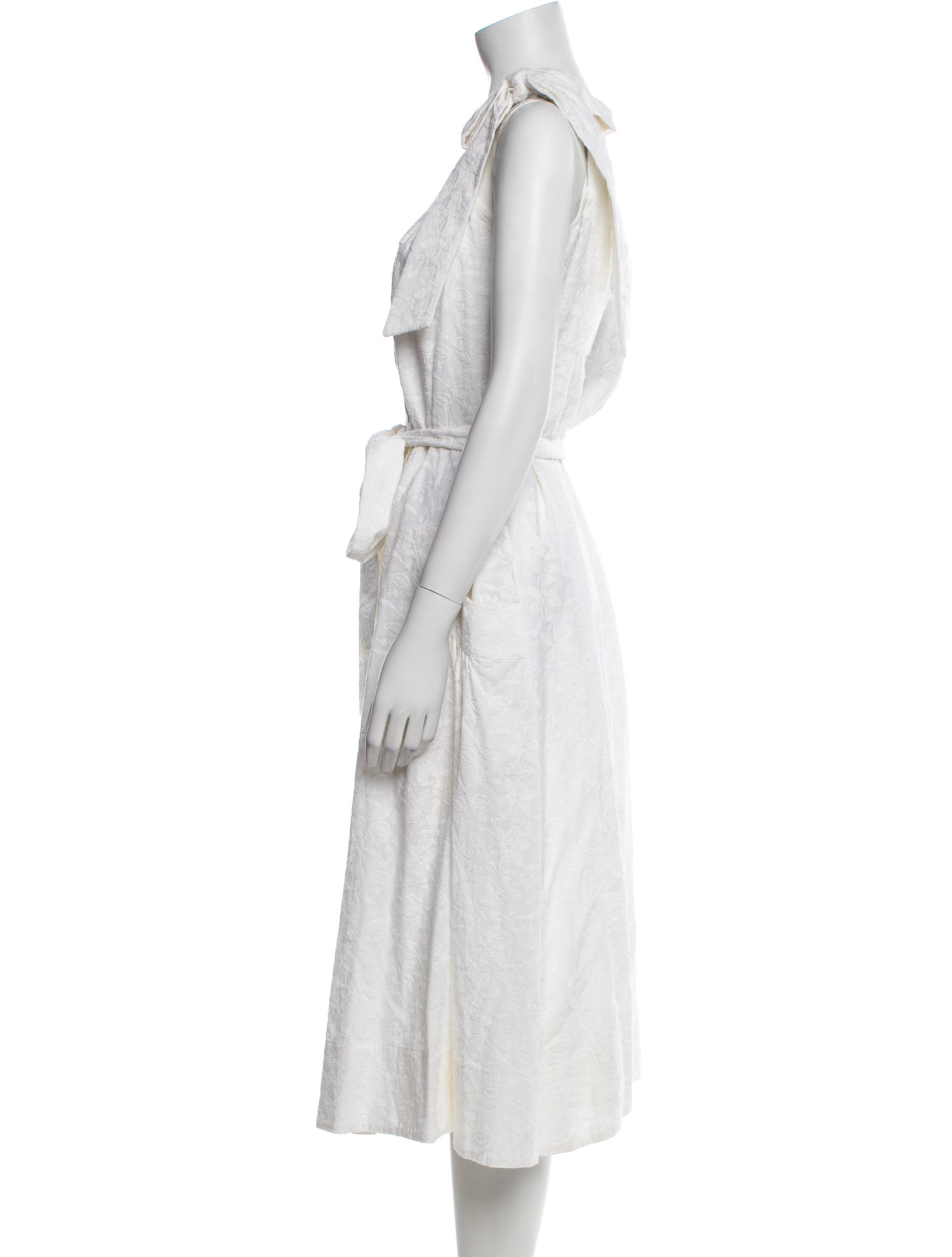 Evi Grintela Square Neckline Midi Length Dress