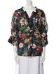 Evi Grintela Floral Print V-Neck Blouse