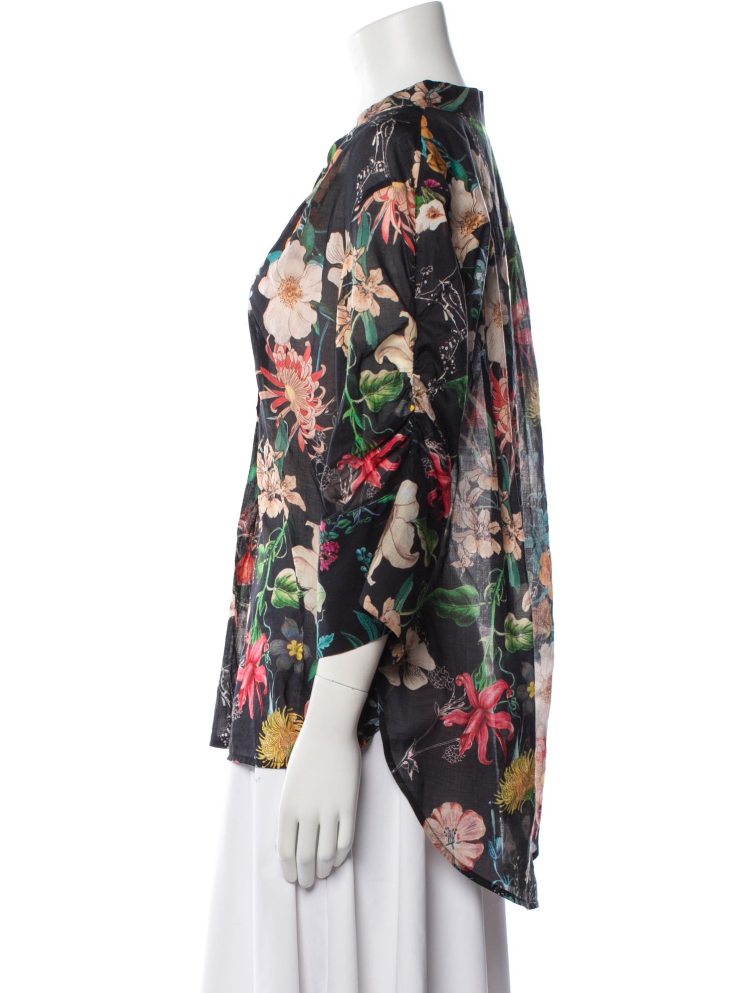 Evi Grintela Floral Print V-Neck Blouse