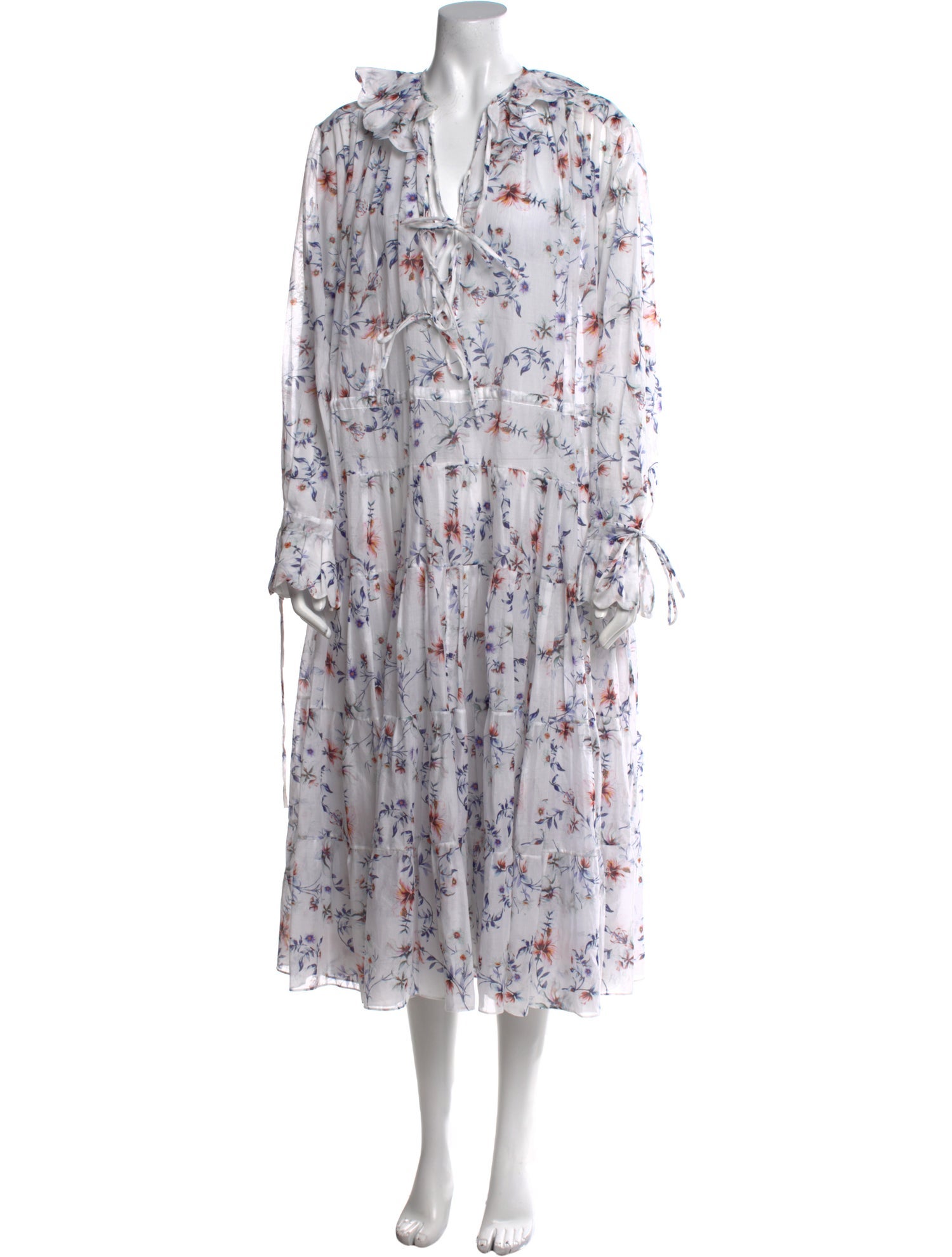 Evi Grintela Floral Print Midi Length Dress