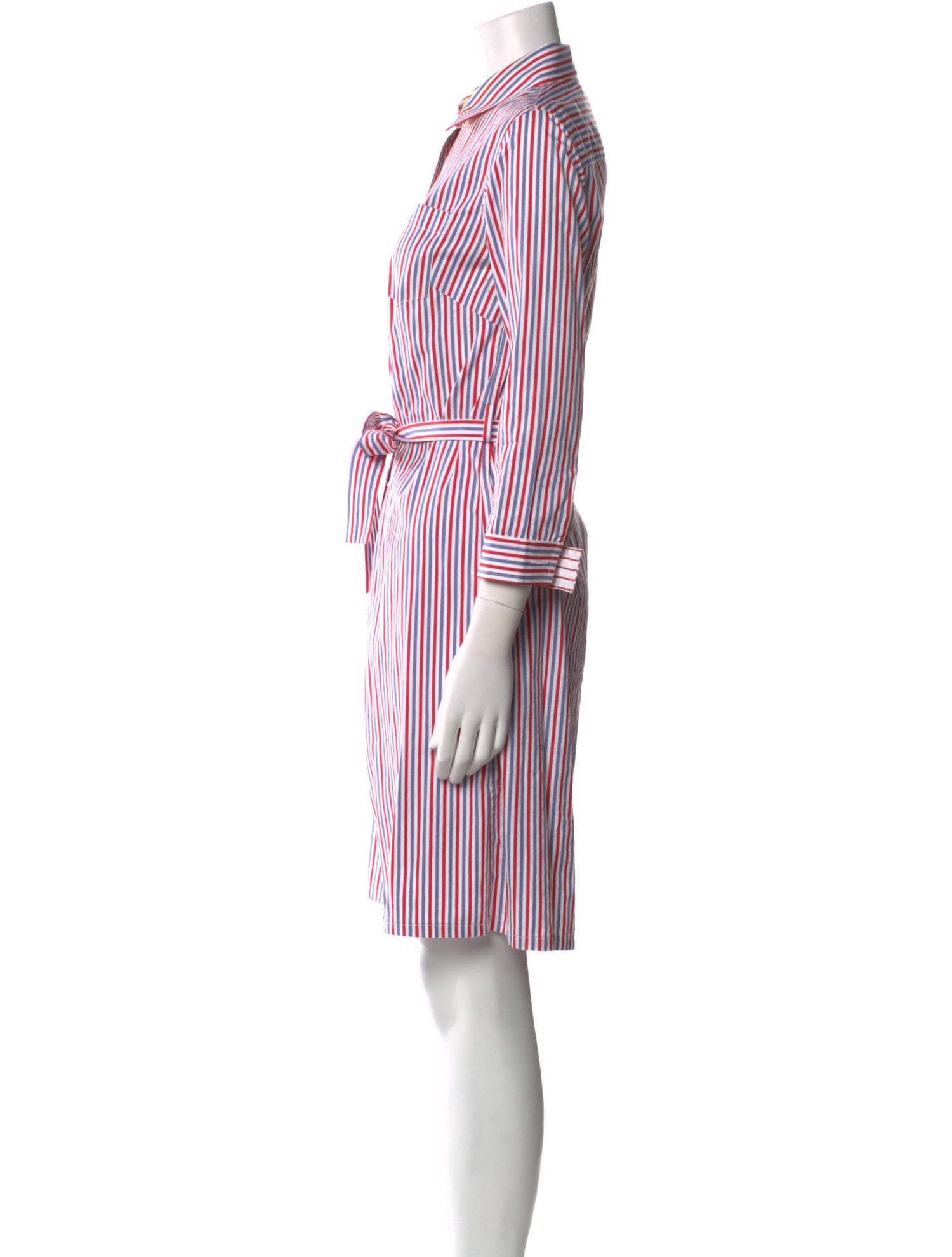 Evi Grintela Striped Knee-Length Dress