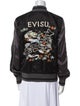 Evisu Nylon Graphic Print Bomber Jacket