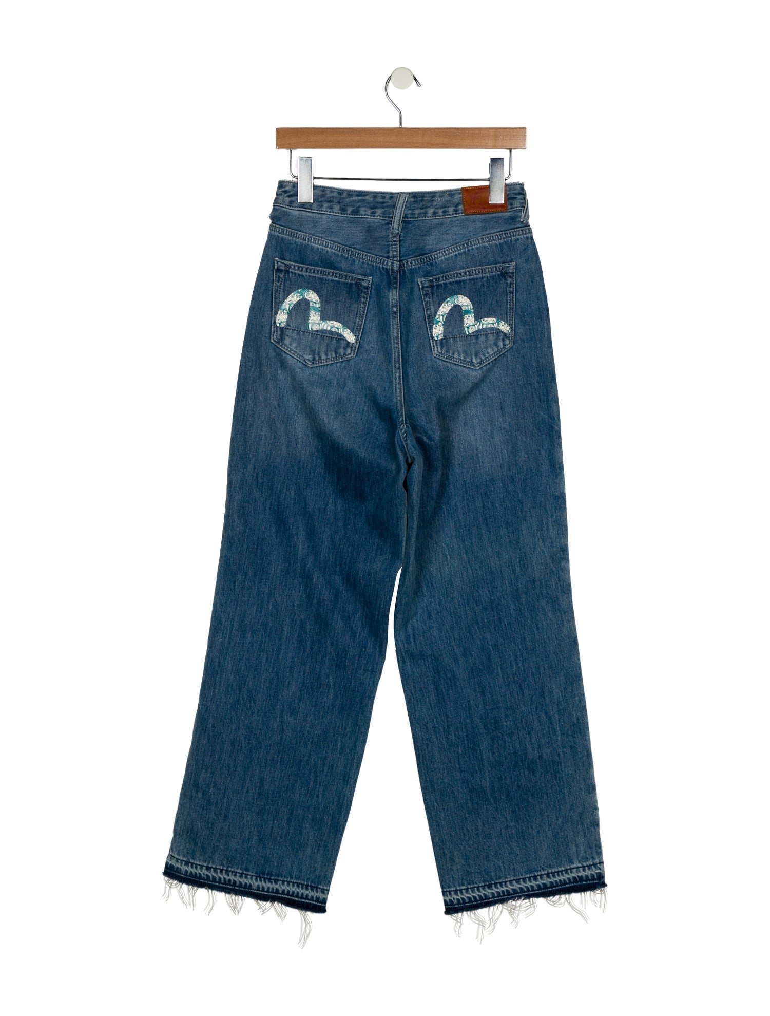 Evisu High-Rise Wide Leg Jeans