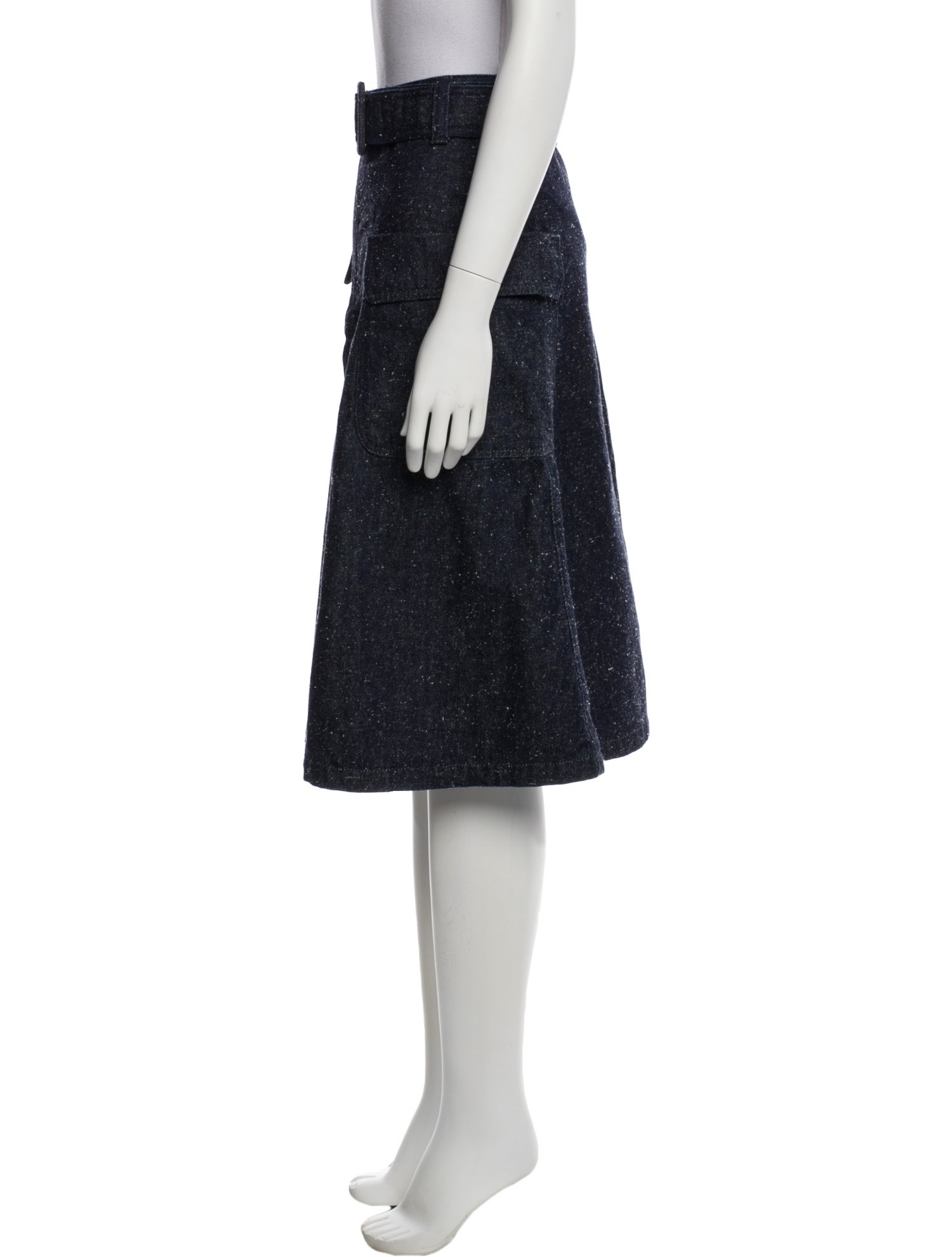 Evisu Wool Knee-Length Skirt