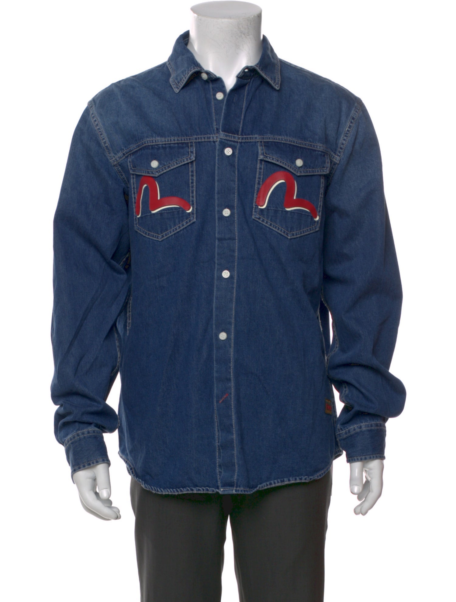 Evisu Long Sleeve Denim Shirt