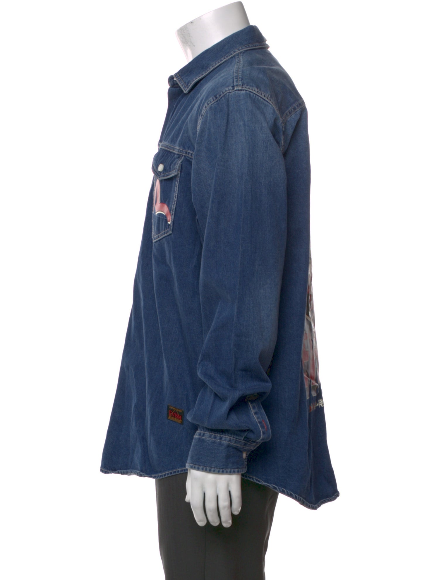 Evisu Long Sleeve Denim Shirt