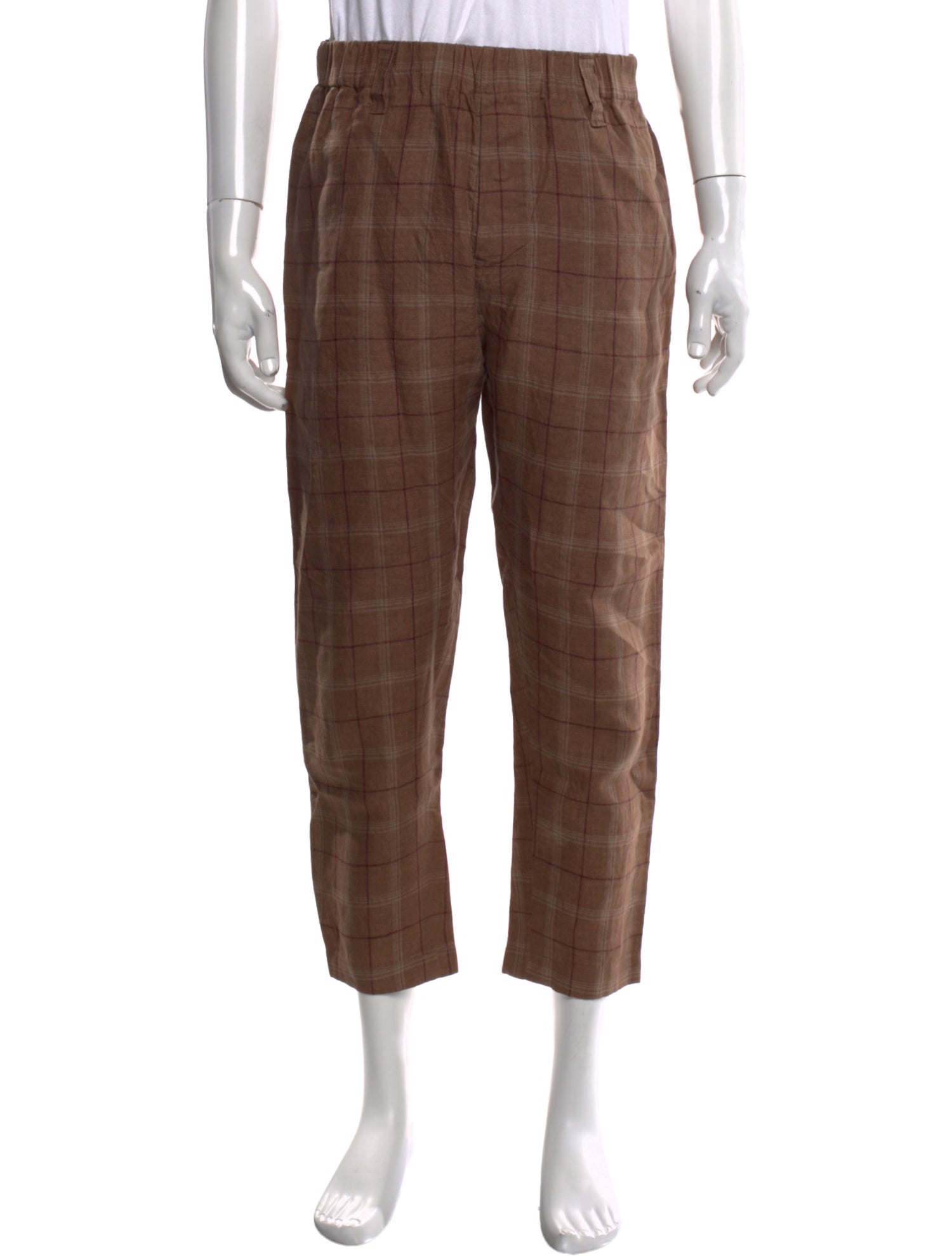 Evan Kinori Plaid Print Pants