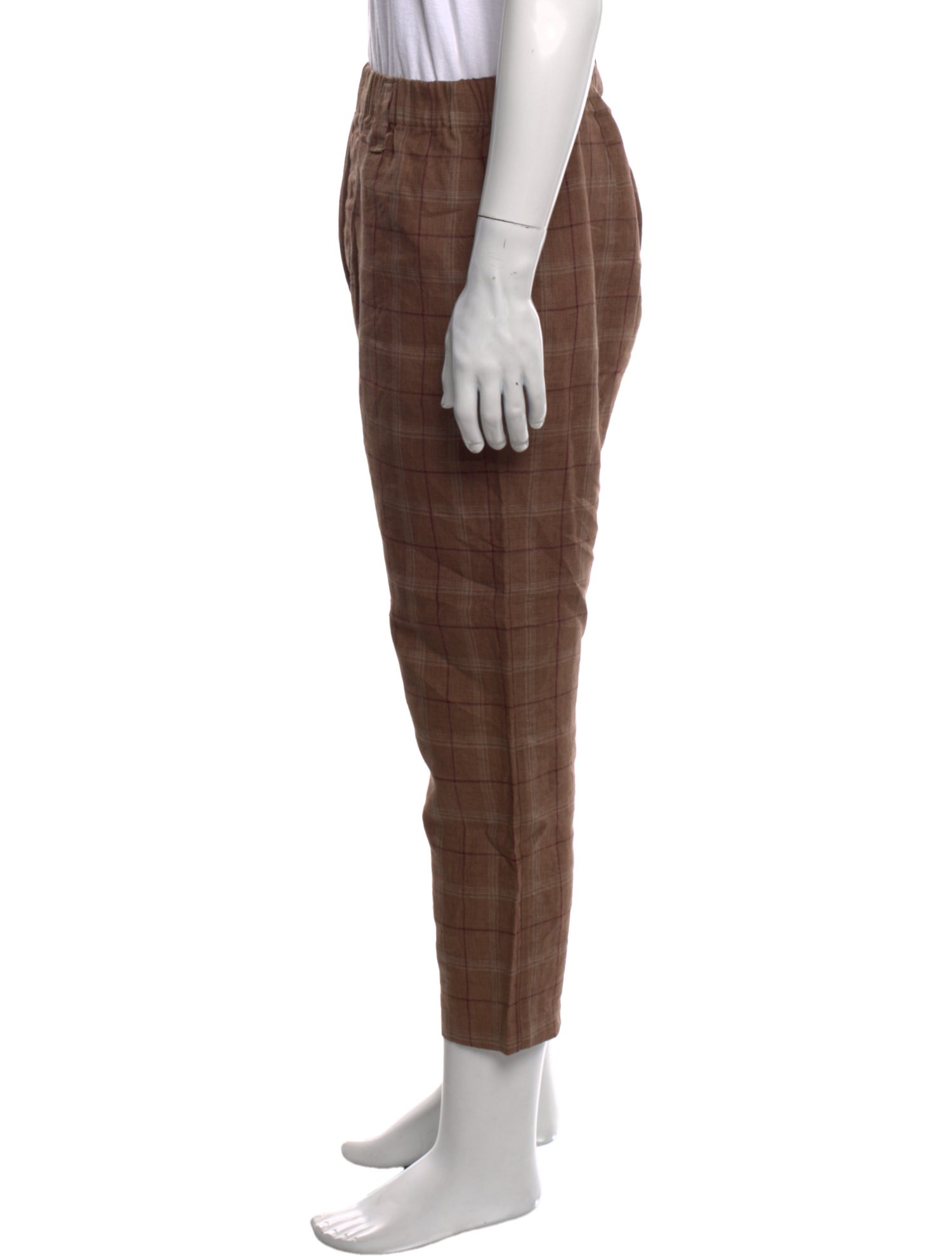 Evan Kinori Plaid Print Pants