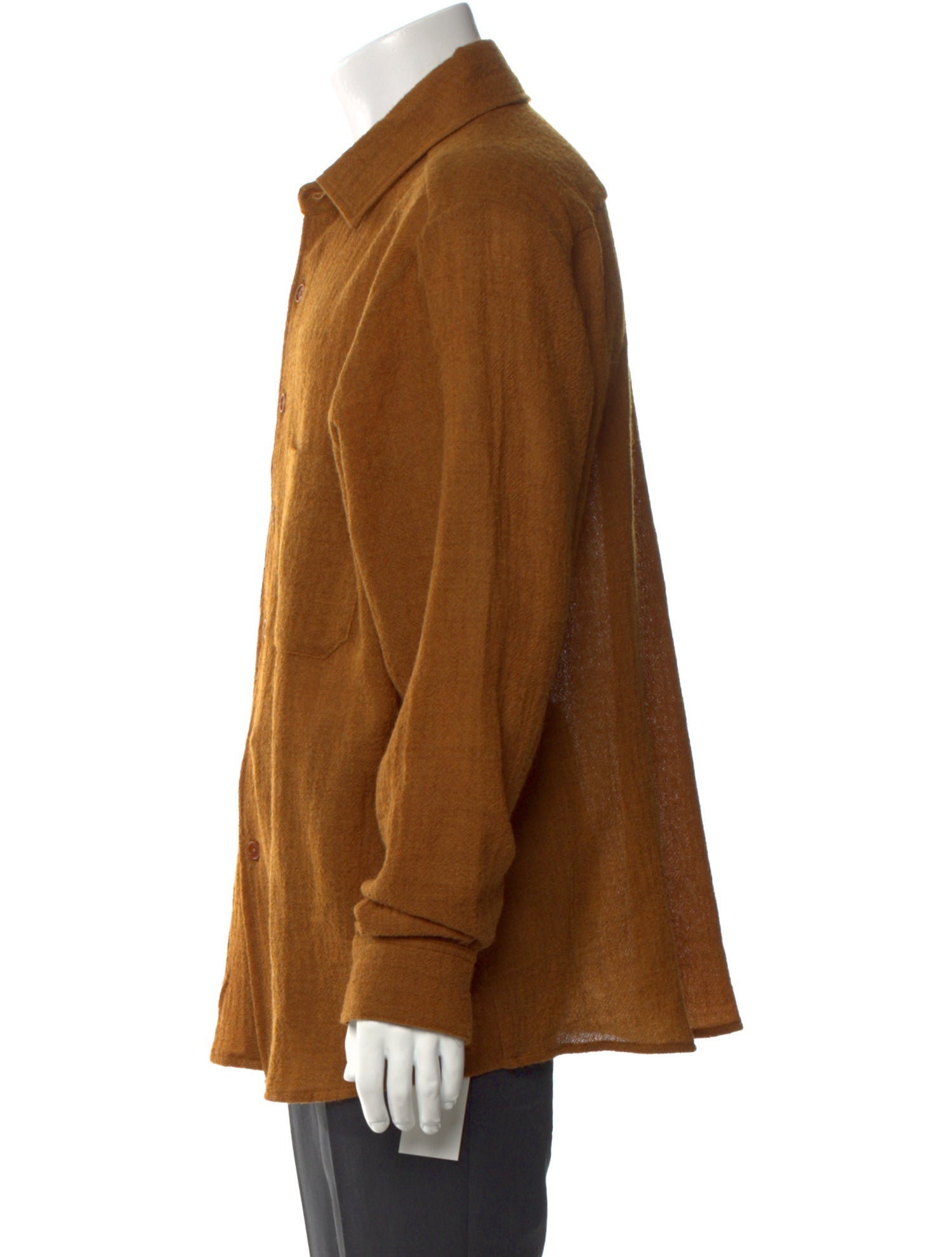 Evan Kinori Wool Long Sleeve Dress Shirt