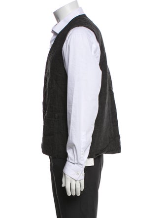 Evan Kinori Plaid Print Vest