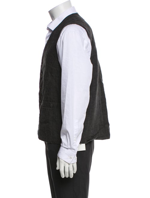 Evan Kinori Plaid Print Vest