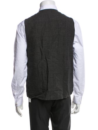 Evan Kinori Plaid Print Vest