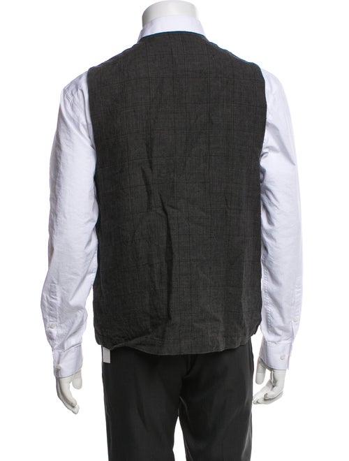 Evan Kinori Plaid Print Vest
